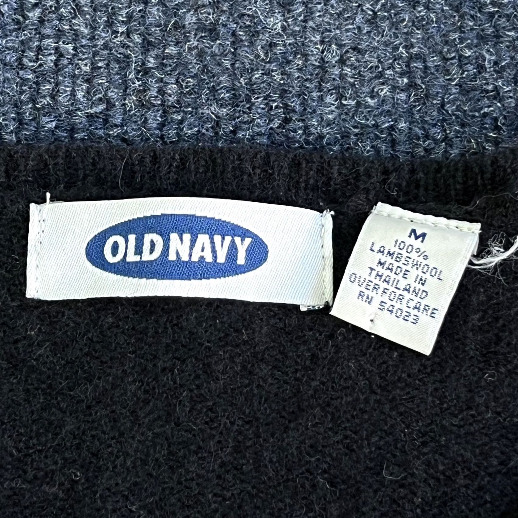 Old Navy Y2K Old Navy Cardigan Mens M Black Lambswool V-Neck Knit Button Sweater Size US M / EU 48-50 / 2 - 3 Thumbnail