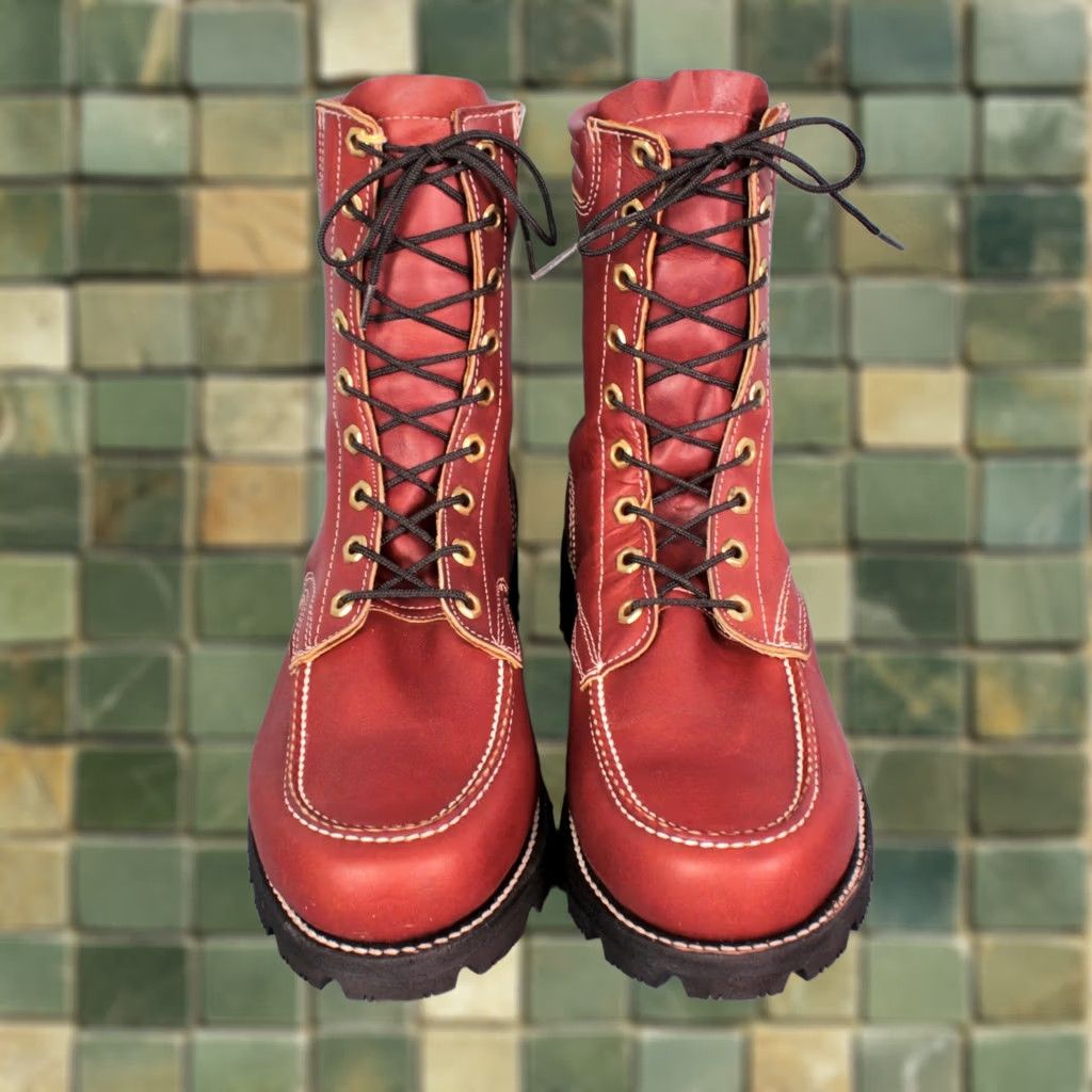 Vintage Golden Retriever Hunting Boots Mens 1980s Outdoor Leather Boots Size 9.5 EEE Vintage NOS 80s Brown Size US 10 / EU 43 - 1 Thumbnail