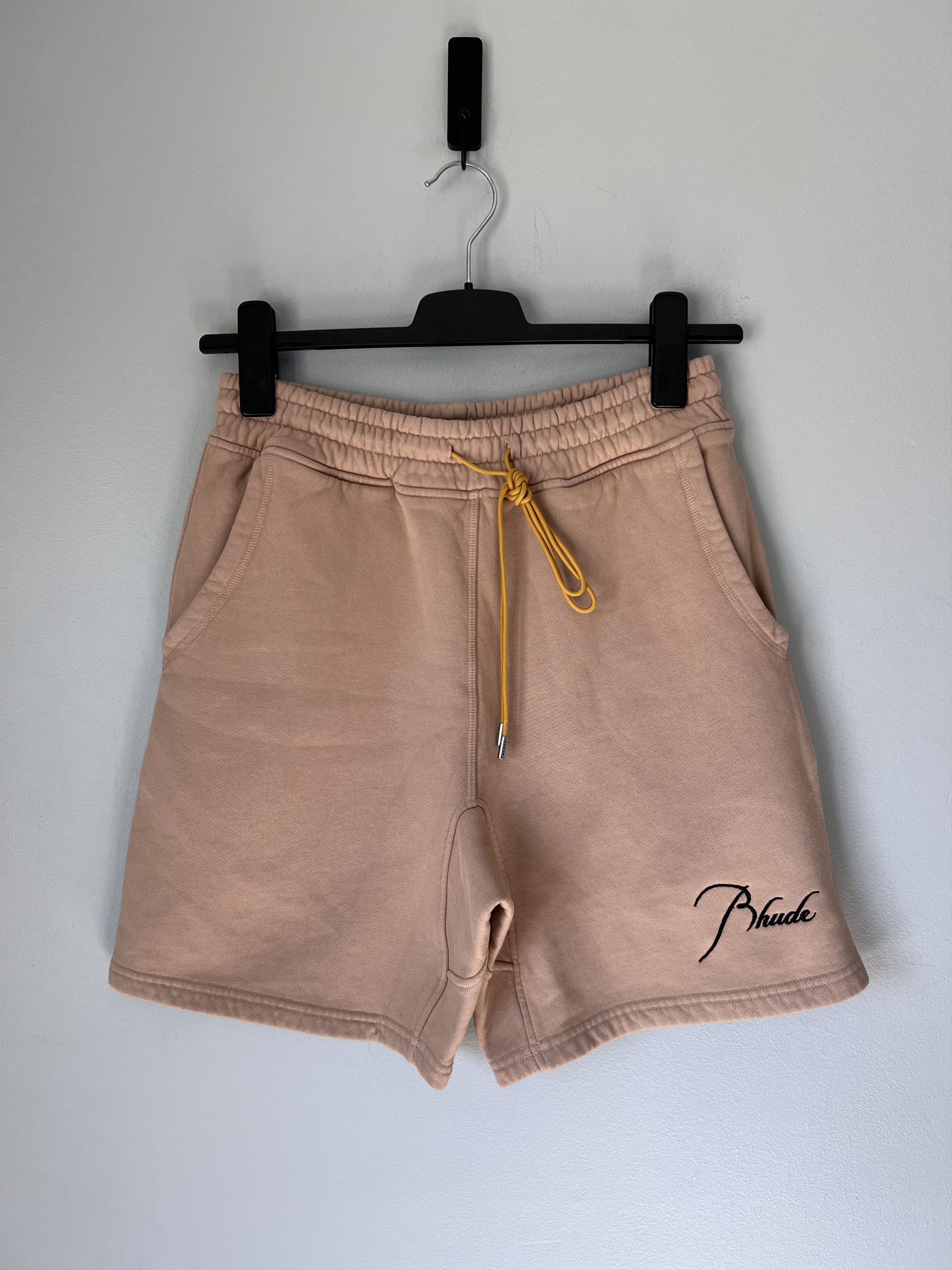 Rhude Rhude Logo Sweat Shorts in Sand Size US 32 / EU 48 - 1 Thumbnail