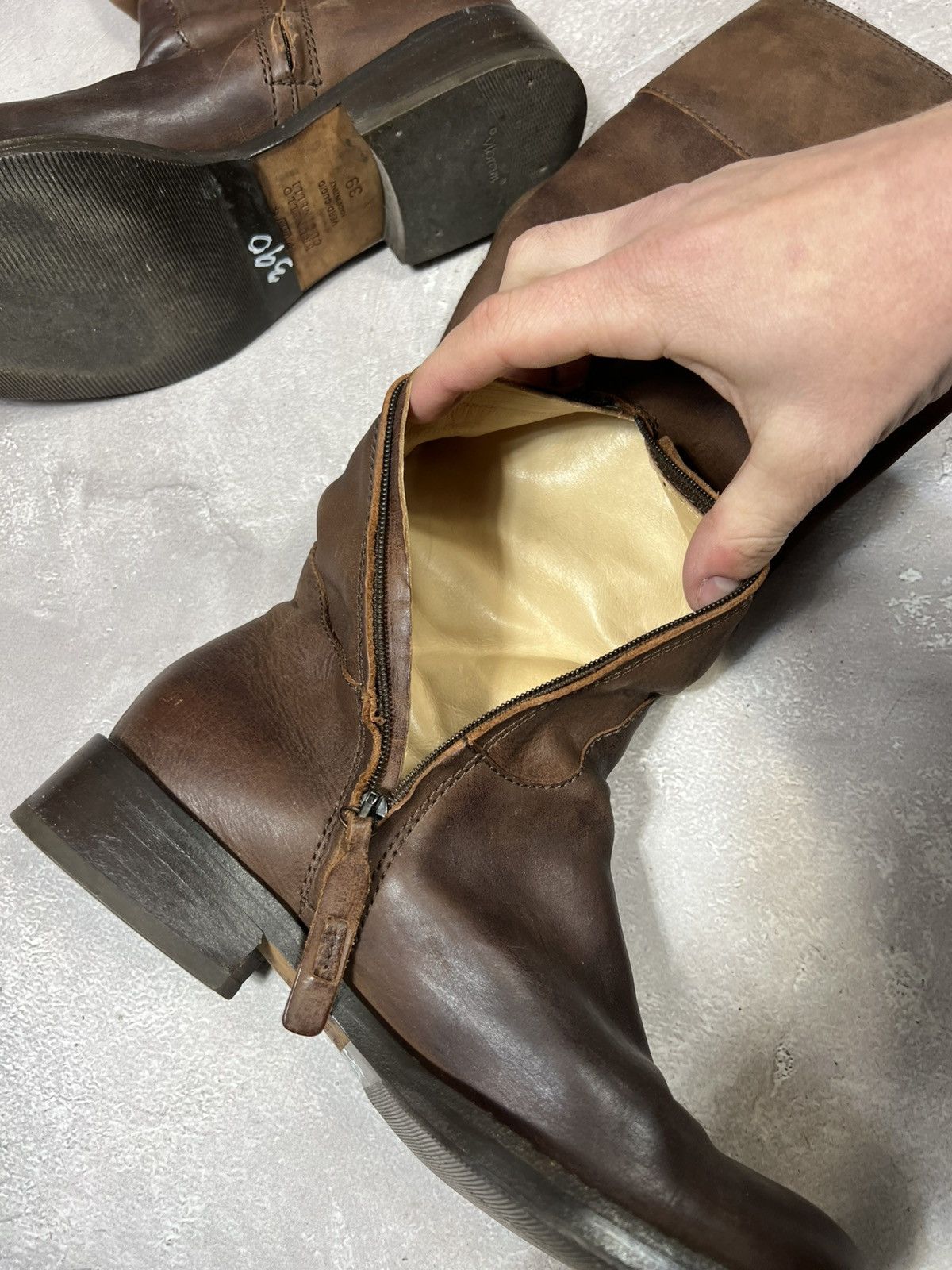 Brunello Cucinelli Vintage Brunello Cucinelli Leather Hight Boot Size US 7.5 / IT 37.5 - 11 Thumbnail