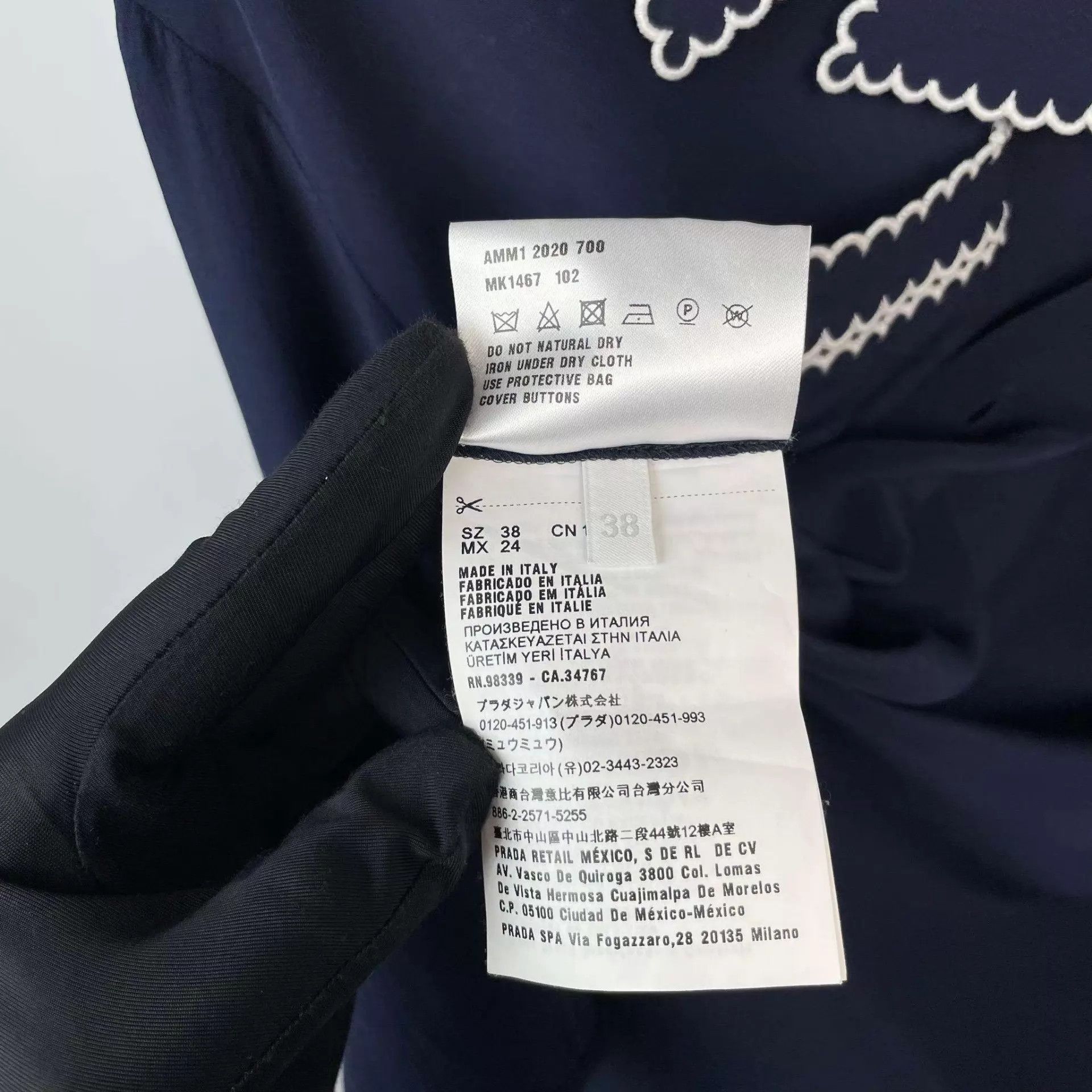 Miu Miu MIU MIU Women's Silk Blue Blouse Size XS / US 0-2 / IT 36-38 - 7 Thumbnail