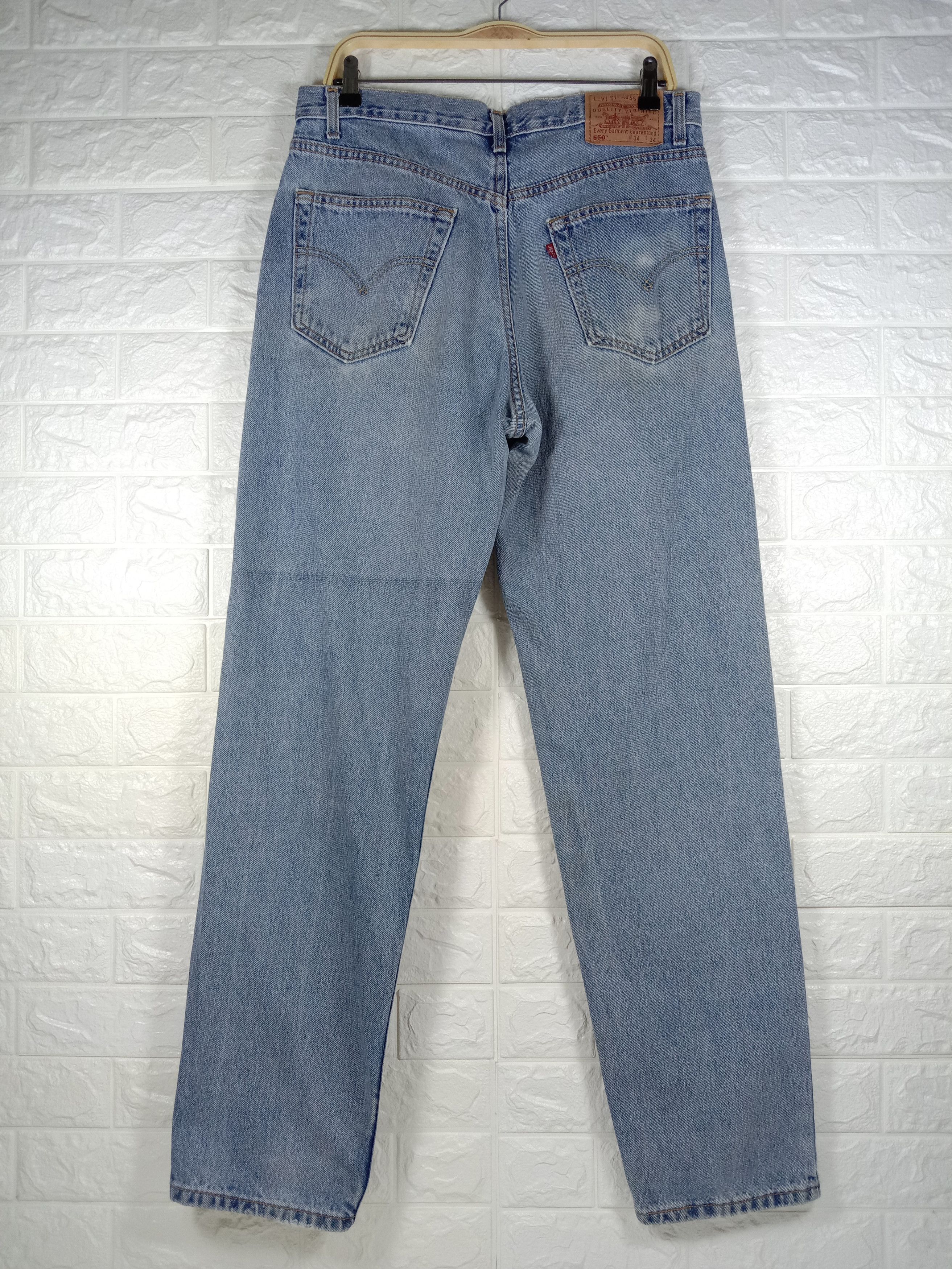 Levi's Vintage 90s Levi's 550 Jeans Blue Wash Denim Size US 34 / EU 50 - 5 Thumbnail