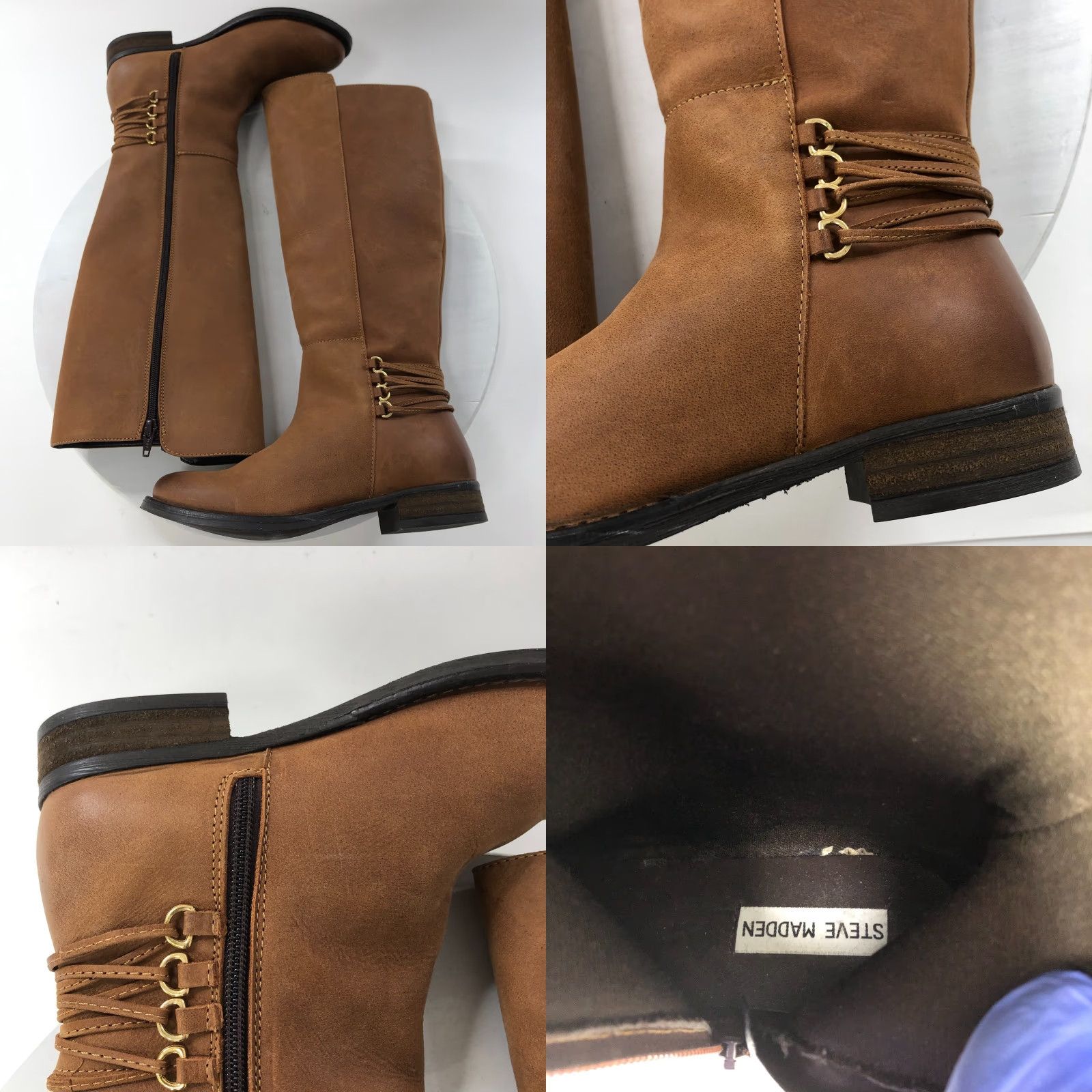Steve Madden Steve Madden Leather Women's 7.5 Side Zip Knee Boots Brown MINT Boots Brown Women 7.5 Knee Boots Western Casual Vintage No Size US 8 / IT 38 - 8 Thumbnail