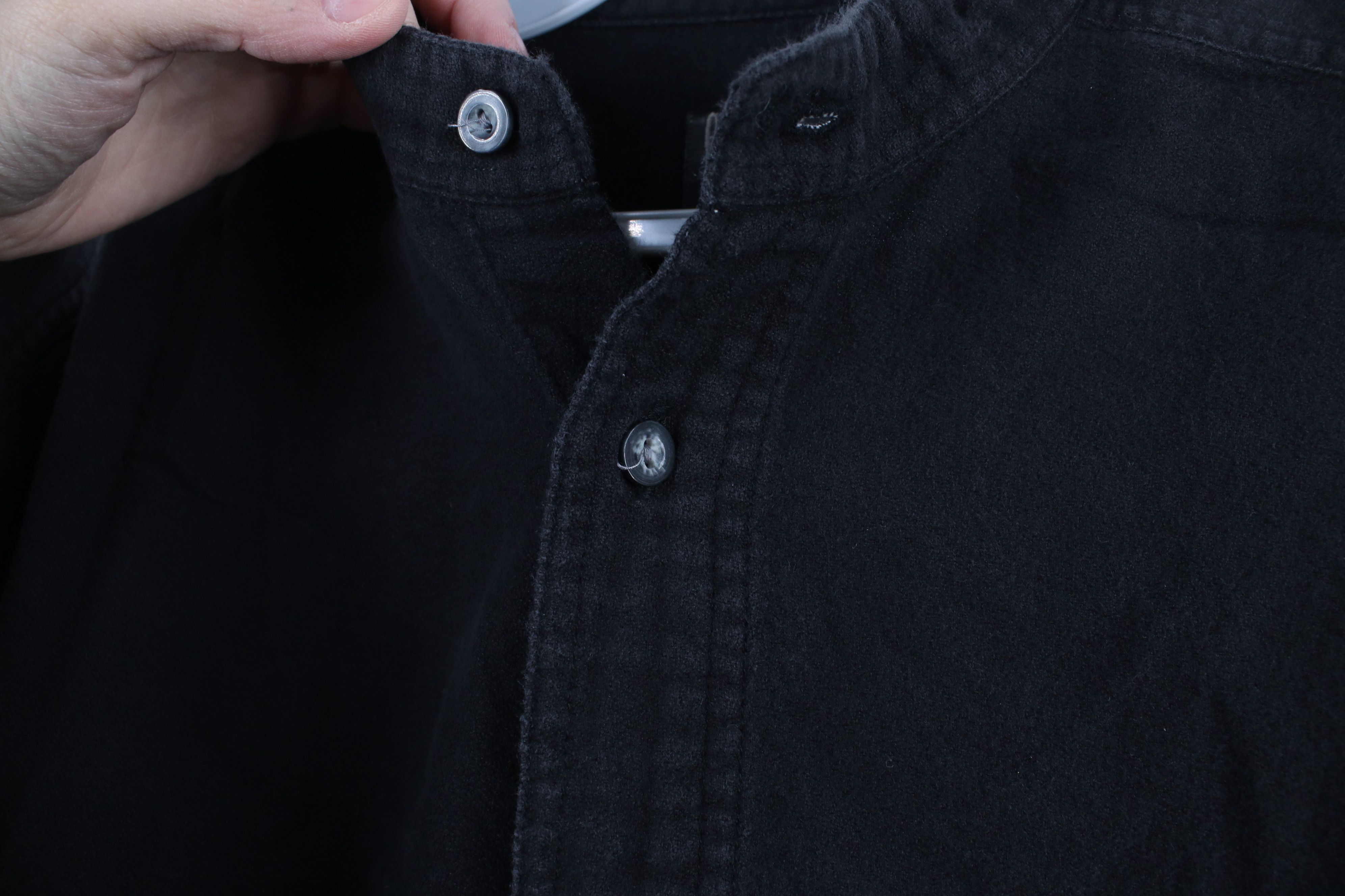 Vintage Vintage 90s Streetwear Flannel Collar Button Shirt Black Size US M / EU 48-50 / 2 - 7 Thumbnail