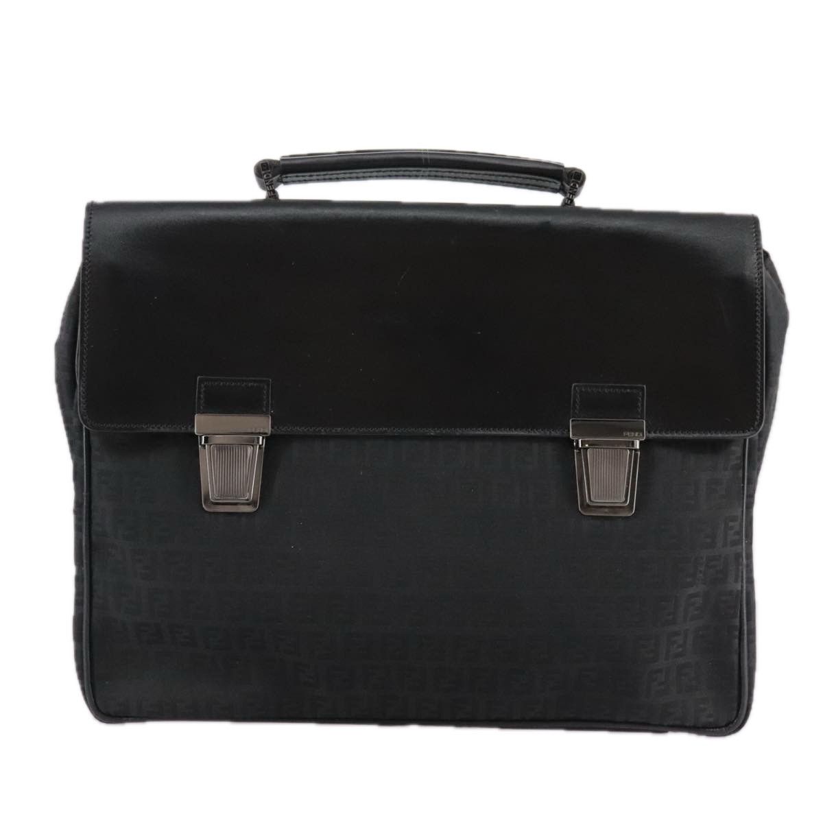 Fendi Zucchino Black Canvas Briefcase Bag (Pre-Owned) Size ONE SIZE - 1 Thumbnail