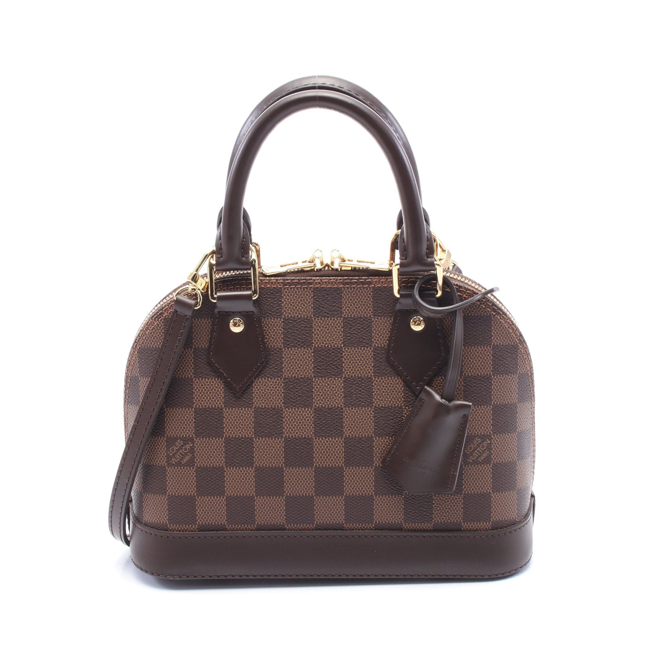 Louis Vuitton Louis Vuitton Alma Bb Damier Ebene Handbag Leather Brown Size ONE SIZE - 1 Thumbnail