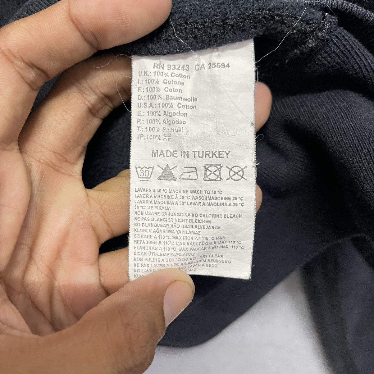 Diesel Vintage Diesel Hoodie – Black Minimalist Raised Back Print Size US M / EU 48-50 / 2 - 8 Thumbnail