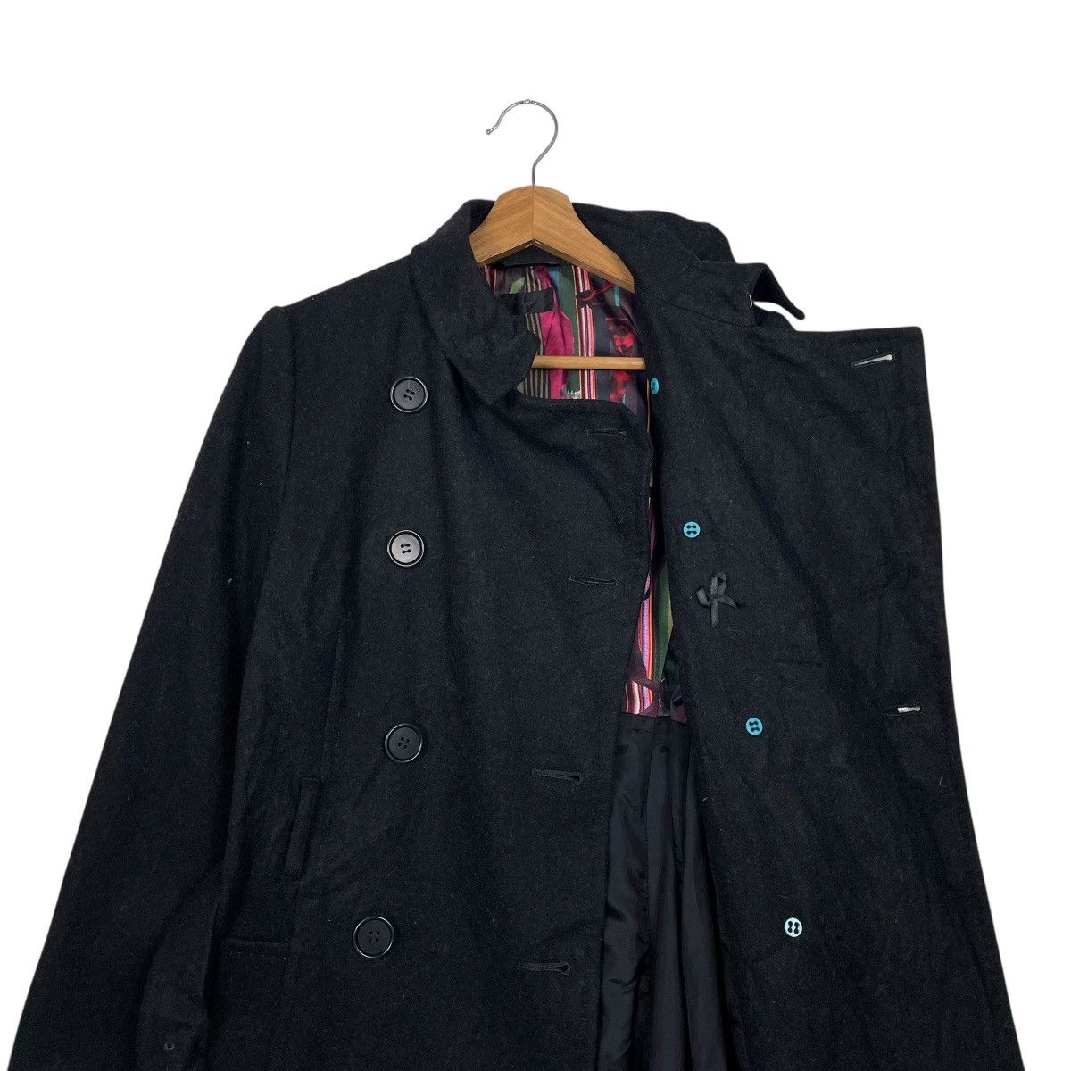 Paul Smith Paul Smith Black Double Breasted Wool Coat Size S / US 4 / IT 40 - 11 Thumbnail