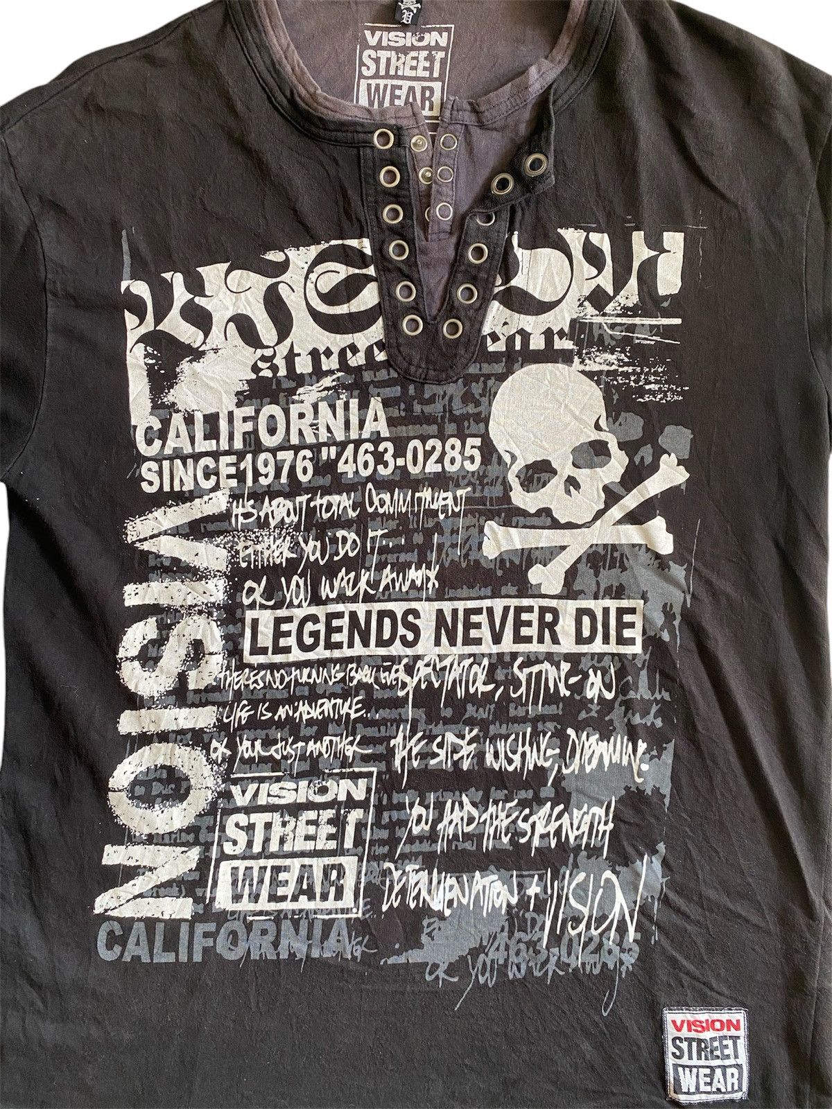 If Six Was Nine Vintage VSW x gothic skull cross poem legends neverdie shirt Size US L / EU 52-54 / 3 - 2 Thumbnail