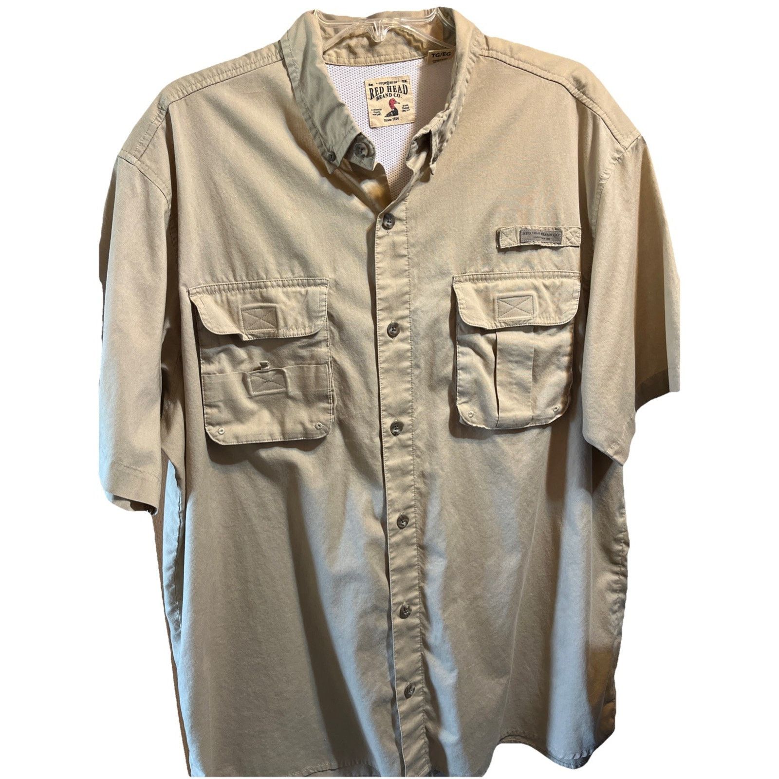 Redhead Redhead Men’s XL Brown Button Cotton Polyester Fishing Shirt Size US XL / EU 56 / 4 - 1 Thumbnail