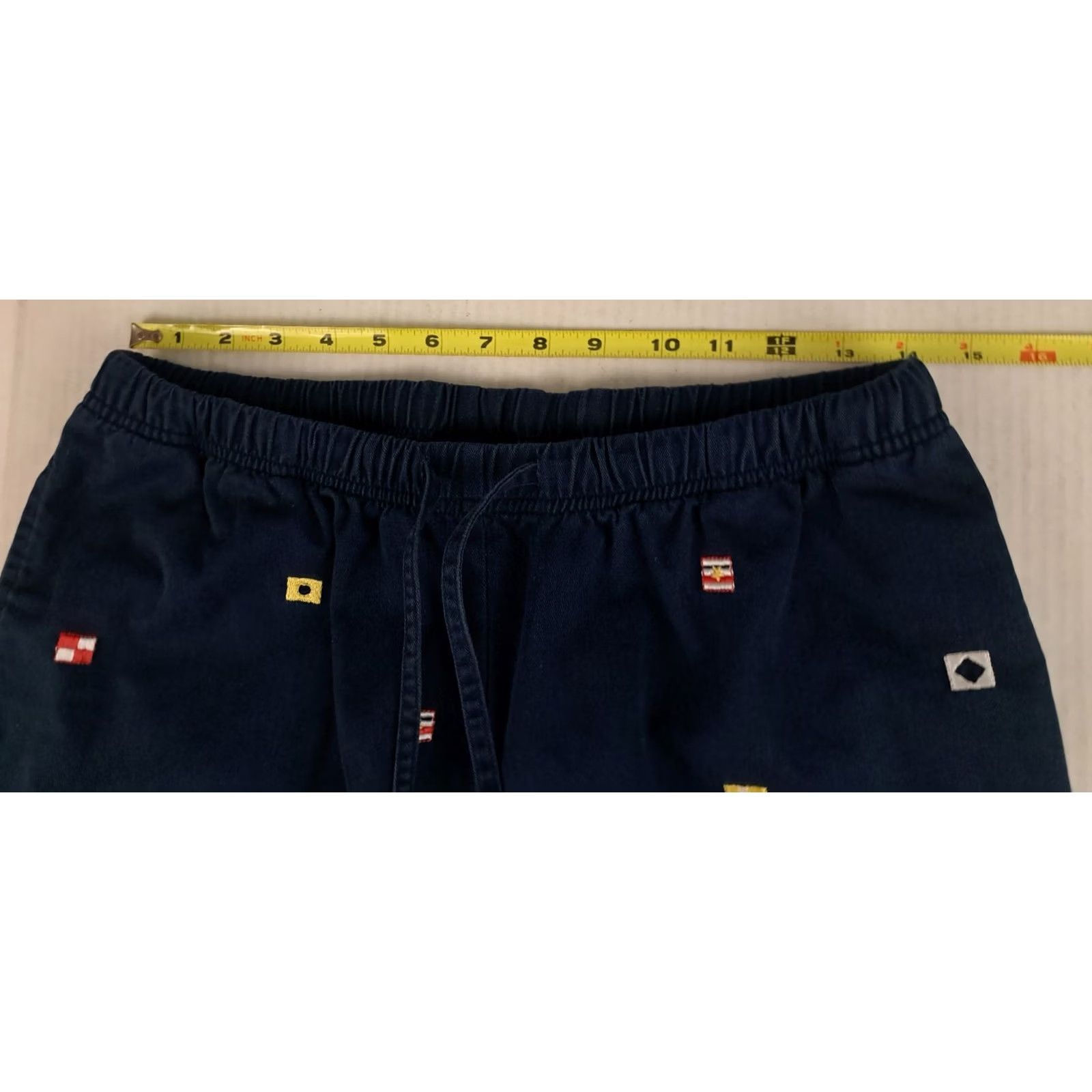 Nautica VINTAGE Woman Breckenridge Nautical Flag Navy Capri Pants size 12 Size 34" / US 12 / IT 48 - 4 Thumbnail