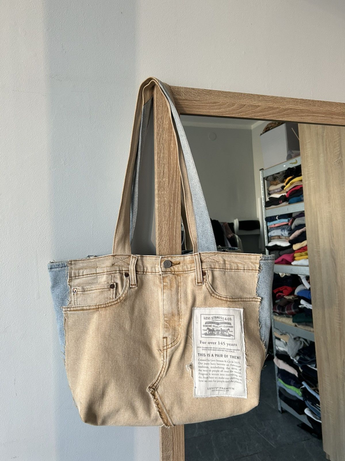 Grailed × Handmade × Levi's Rework bag Levi’s levis handmade jeans vintage rare denim Size ONE SIZE - 4 Thumbnail