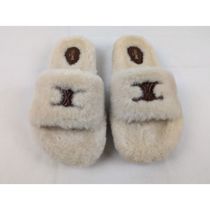 Celine o1rshd1 / Dup / Furry Slippers Slipper Fur Triomphe Size US 9 / IT 39 - 7 Thumbnail