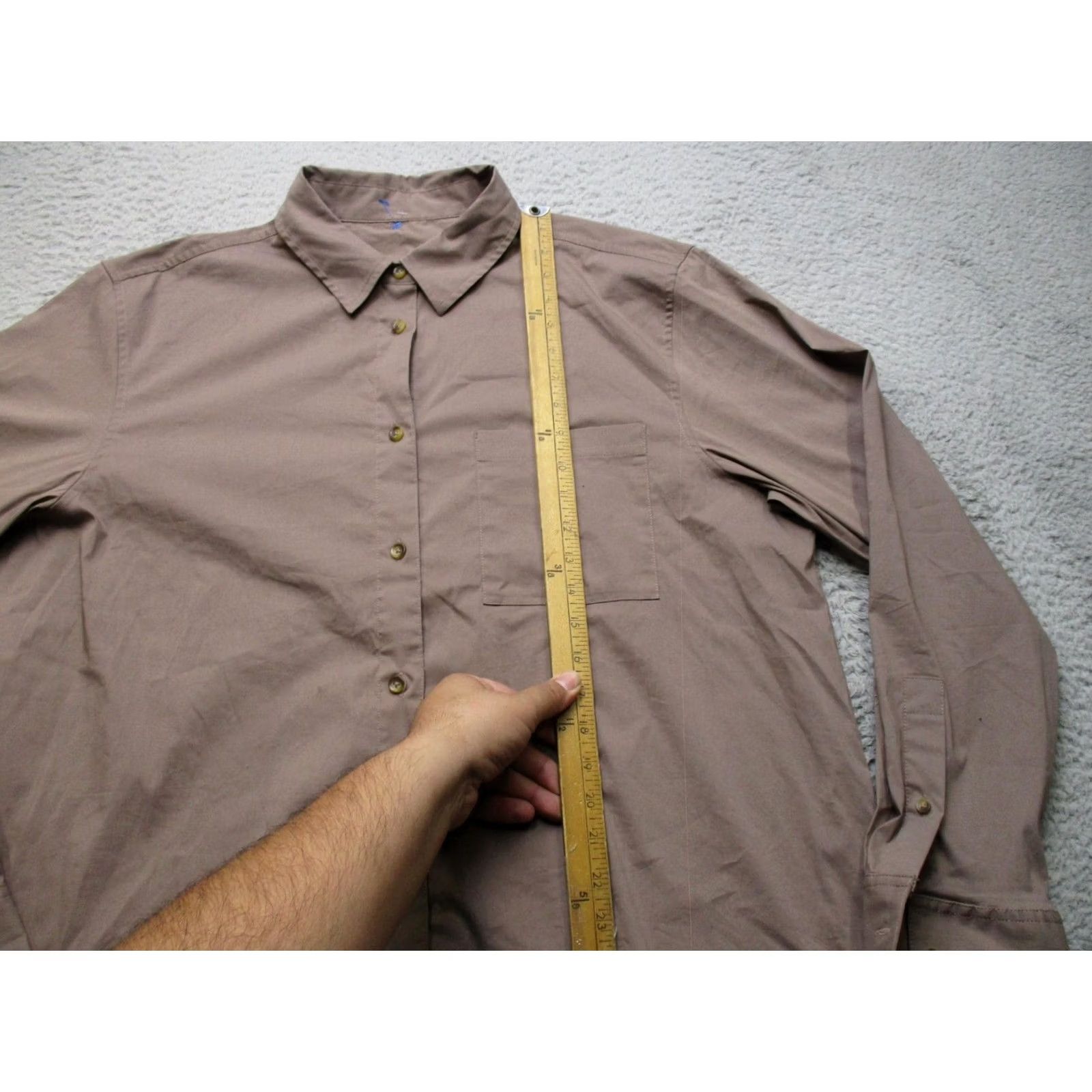 Lululemon Lululemon Shirt Womens XL Brown Long Sleeve Button Front Casual Oversized Size XL / US 12-14 / IT 48-50 - 2 Thumbnail