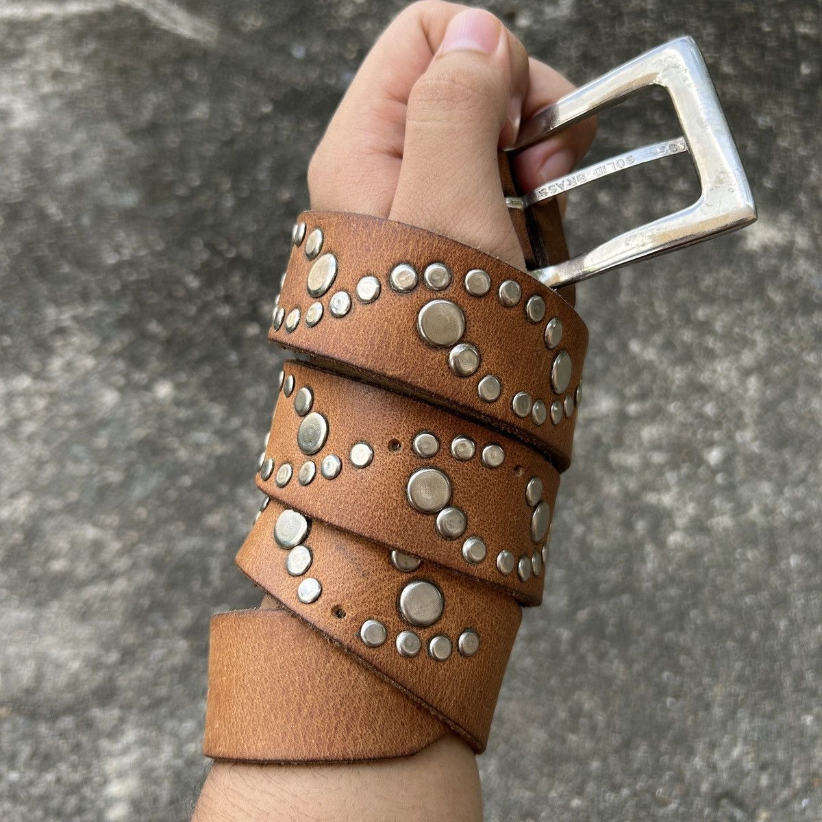 Vintage Vintage studded leather belt (Kapital Style) Size ONE SIZE - 4 Thumbnail