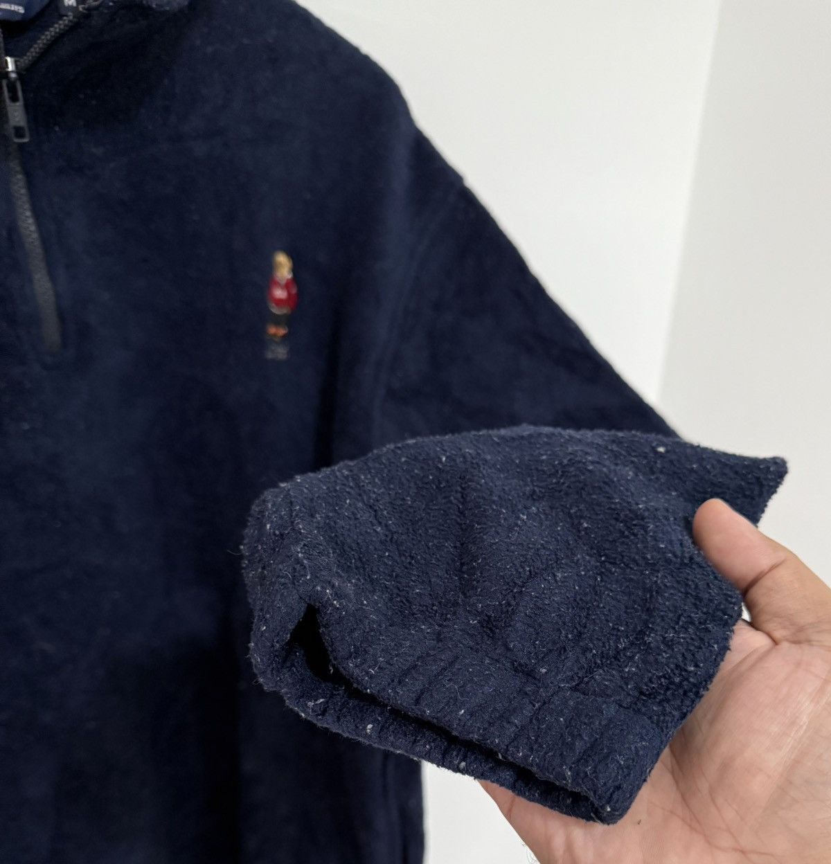 Polo Ralph Lauren Vintage Polo Ralph Lauren Dark Blue Fleece Half Zipper Shirt Size US M / EU 48-50 / 2 - 4 Thumbnail
