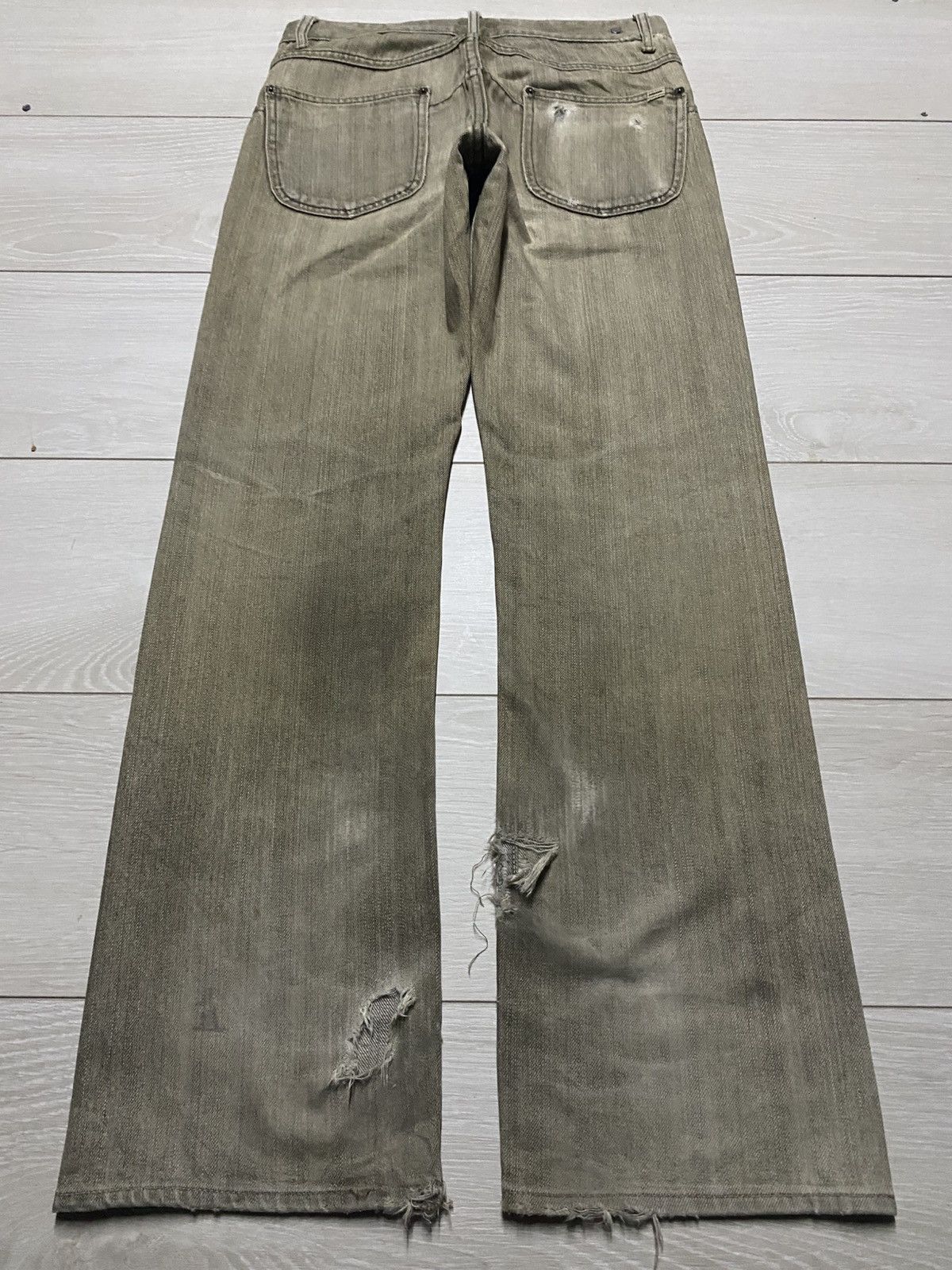 Dapper Dan × Gap Vintage Gap Denim Brown Faded Distressed Loose Jeans Size US 30 / EU 46 - 2 Thumbnail