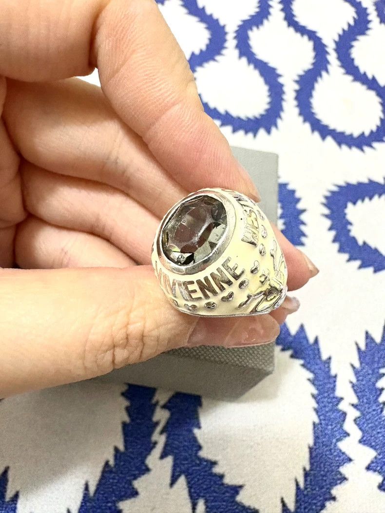 Vivienne Westwood Vivienne Westwood Vintage mint green gem white enamel ring Size ONE SIZE - 3 Thumbnail