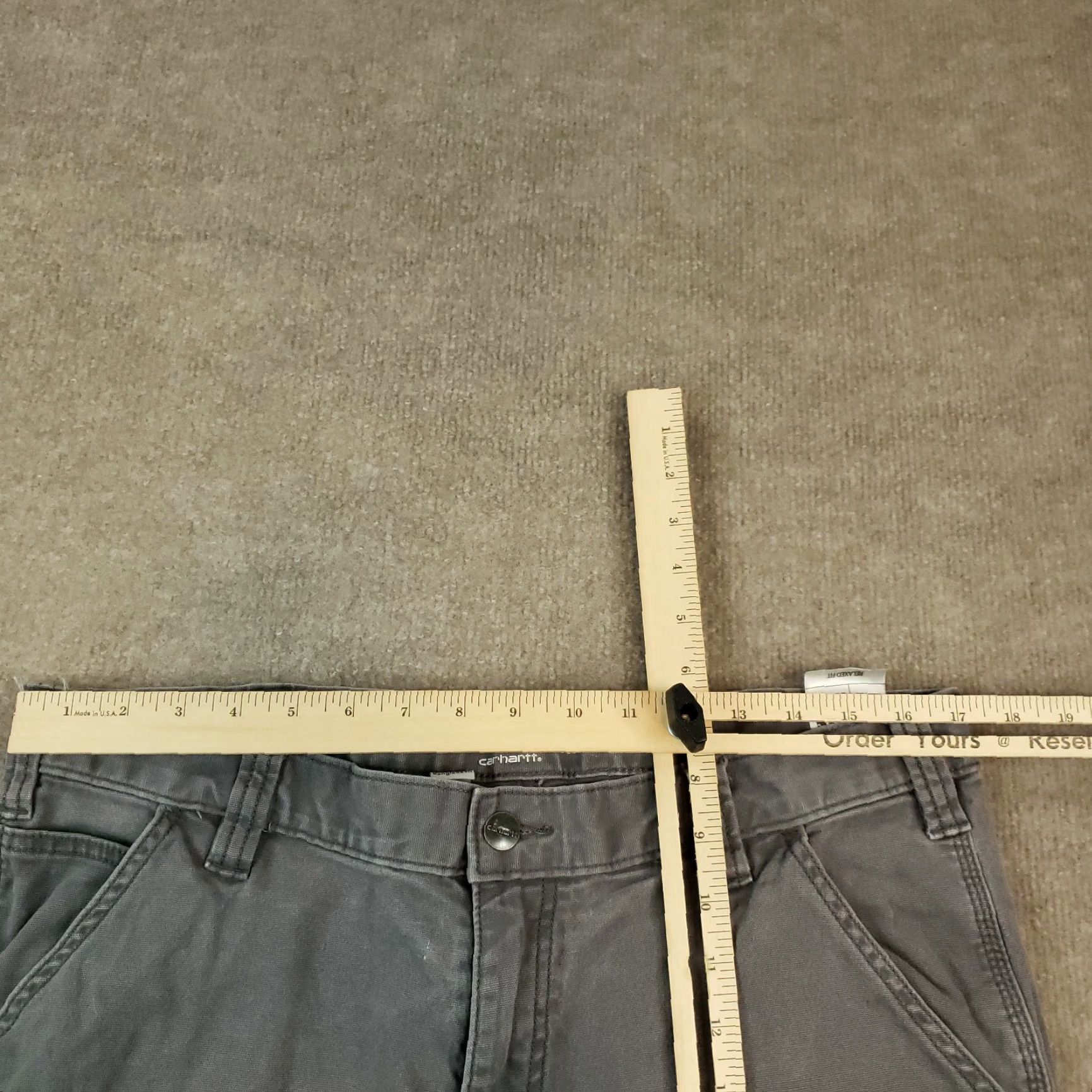 Carhartt Carhartt Mens Carpenter Pants Gray Relaxed Fit Straight Leg Workwear 34x31 Cotton Size US 34 / EU 50 - 4 Thumbnail