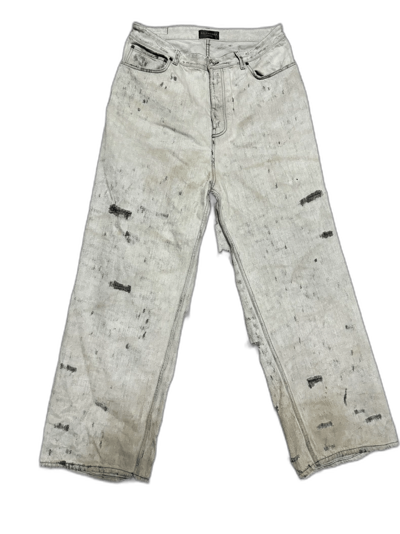 Balenciaga Balenciaga Super Distressed Denim Pants-2505 Size US 32 / EU 48 - 1 Thumbnail