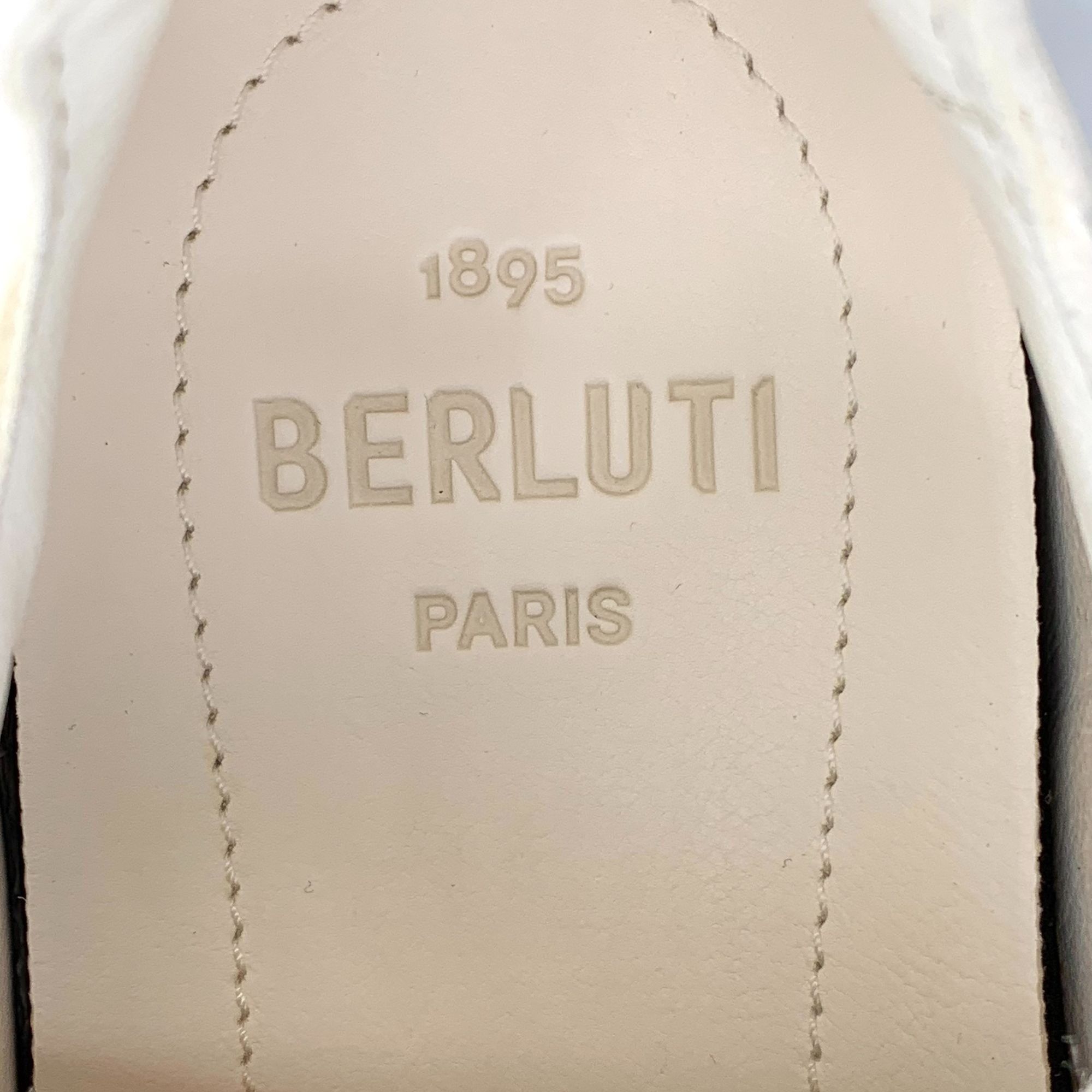 Berluti Berluti Beige 1895 Logo Leather Lace-Up Casual Board Shoes S Size US 7.5 / EU 40-41 - 2 Thumbnail