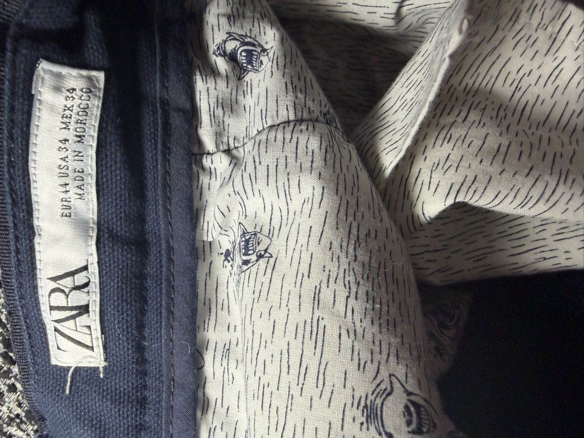 Zara Zara Men’s Navy Chino pants size 34x27 Size US 34 / EU 50 - 4 Thumbnail