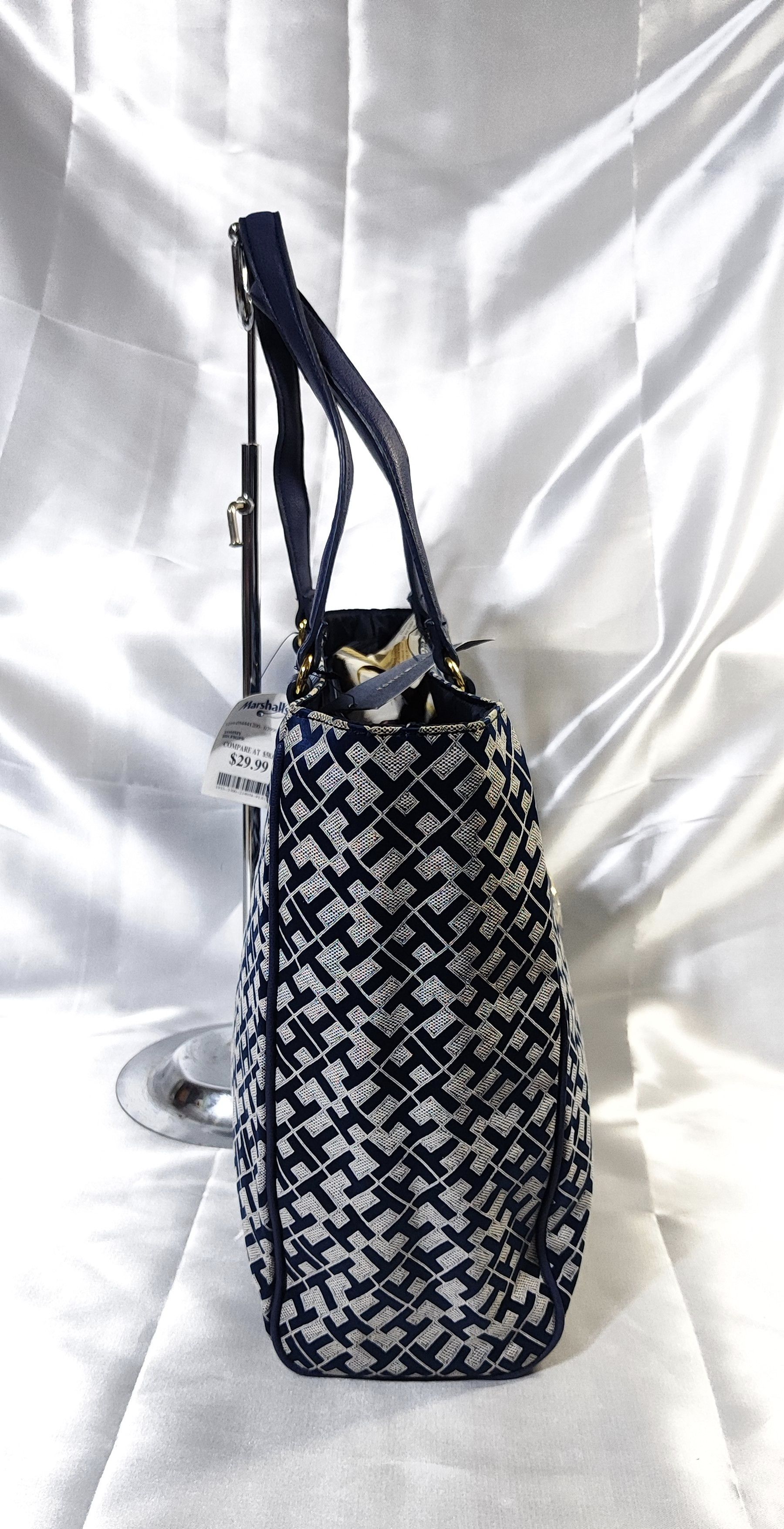 Tommy Hilfiger Tommy Hilfiger TH Logo Buckle AOP Print Large Tote Bag Size ONE SIZE - 11 Thumbnail