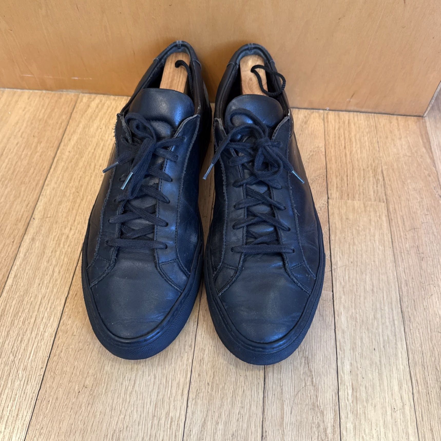 Common Projects COMMON PROJECTS Achilles Leather Black Low Retro Sneakers Men Sz 42 US 9 Size US 9 / EU 42 - 3 Thumbnail
