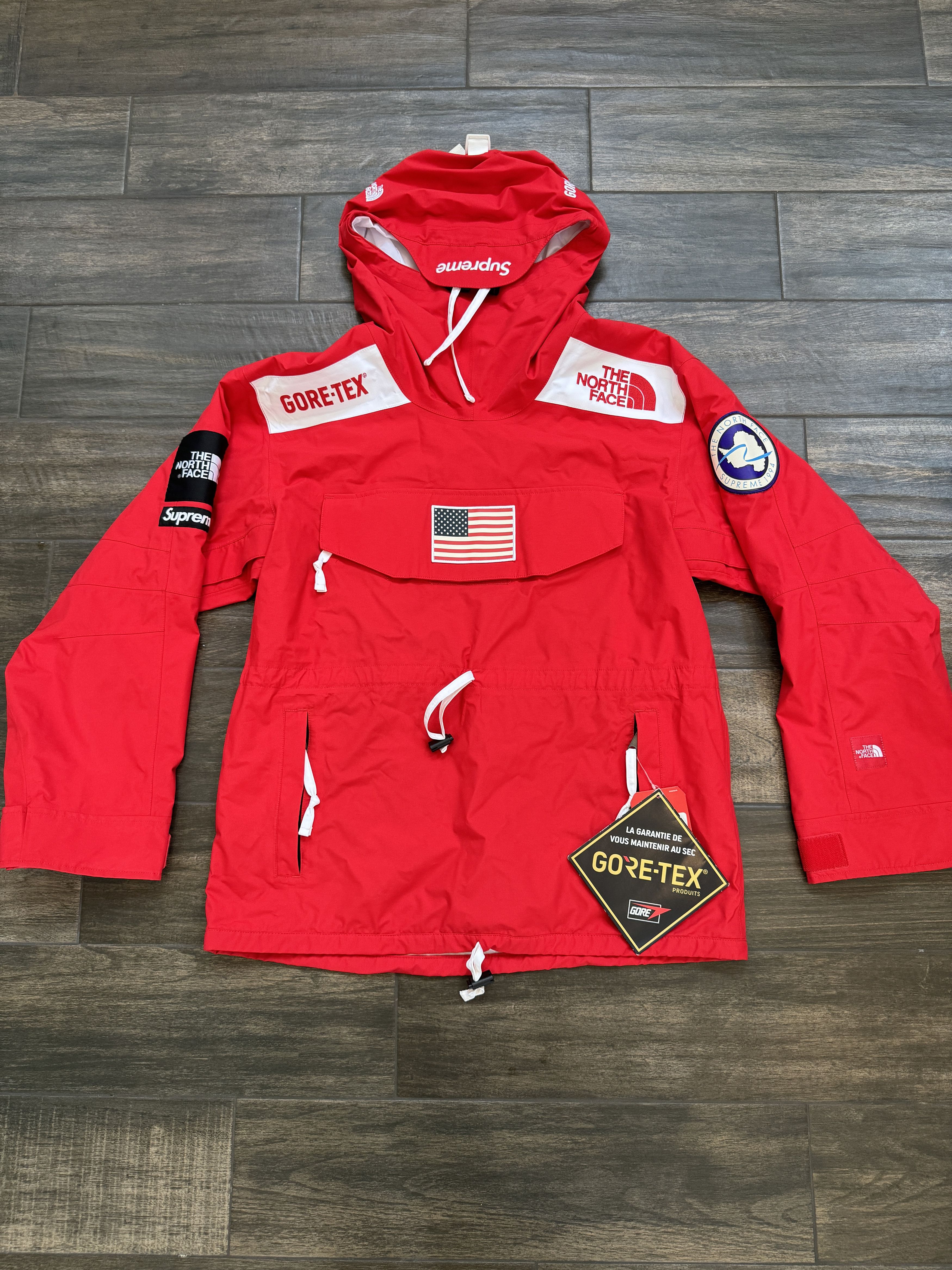 Supreme the north face trans antarctica expedition pullover jacket red clearance