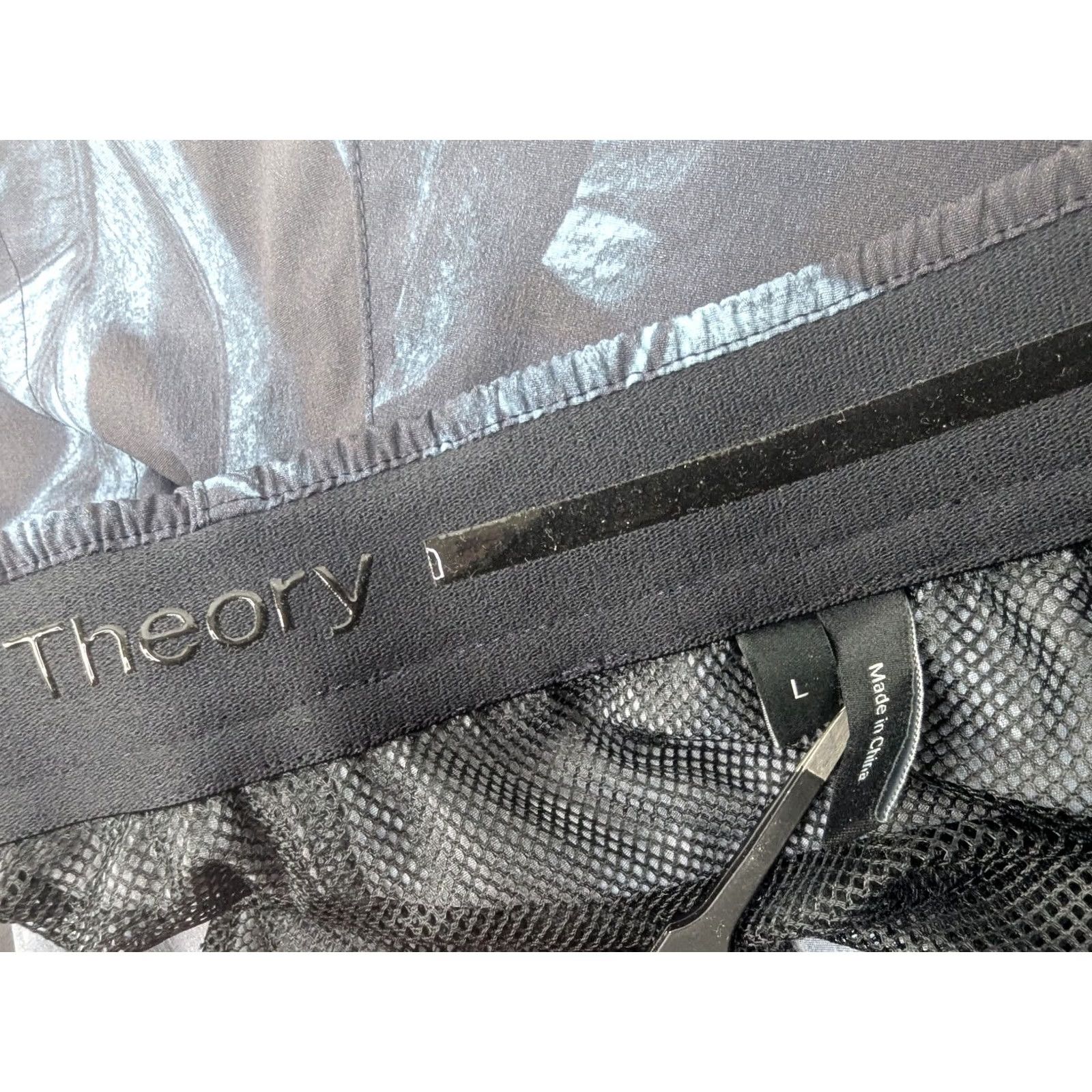 Theory Theory Jace Palm Print Swim Short L Ocean/Heron Blue Mens Large Size US 33 - 7 Thumbnail