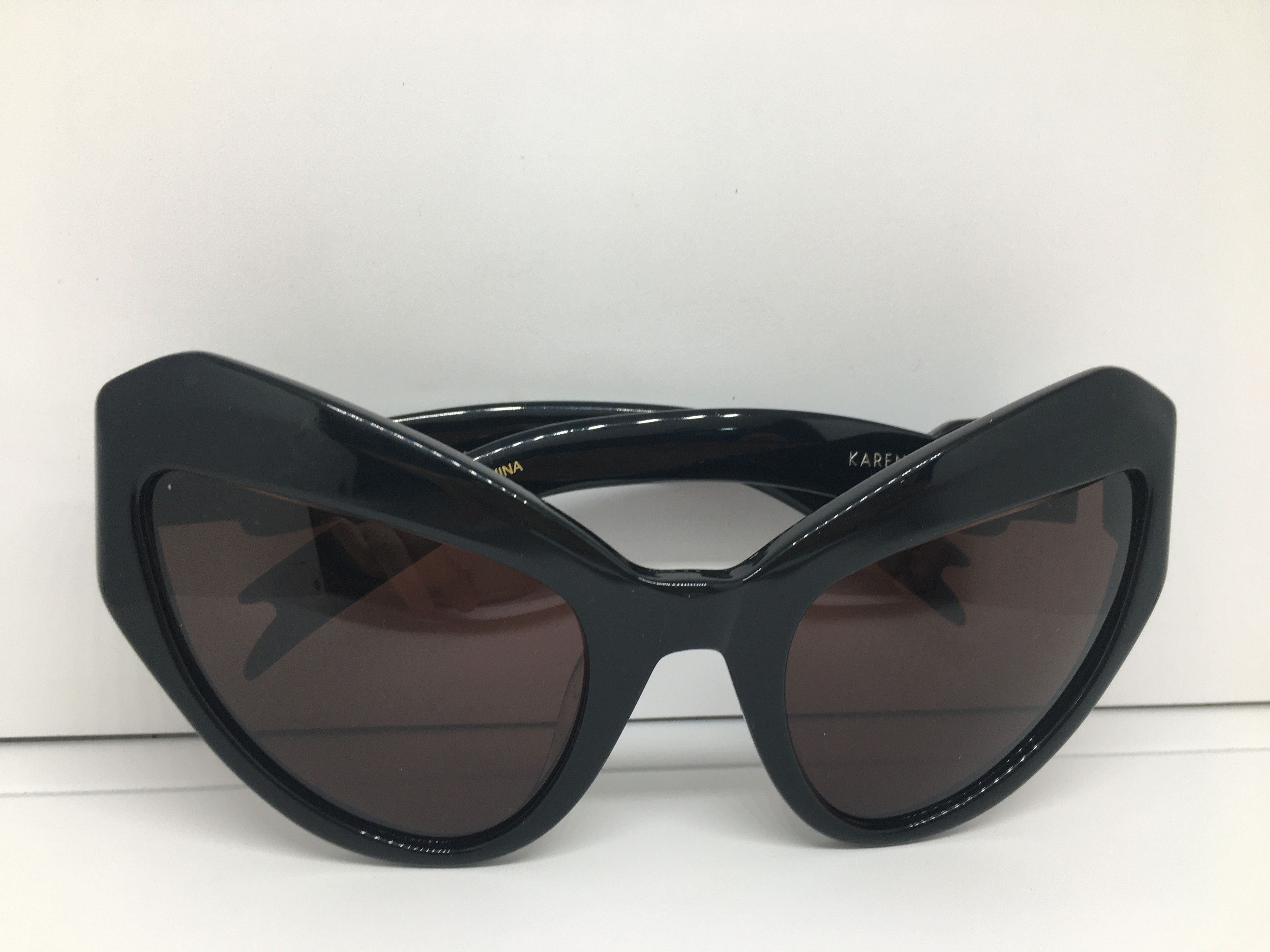 Karen Walker Karen Walker BOW WOW Black Cat Eye Oversize Sunglasses Size ONE SIZE - 8 Thumbnail