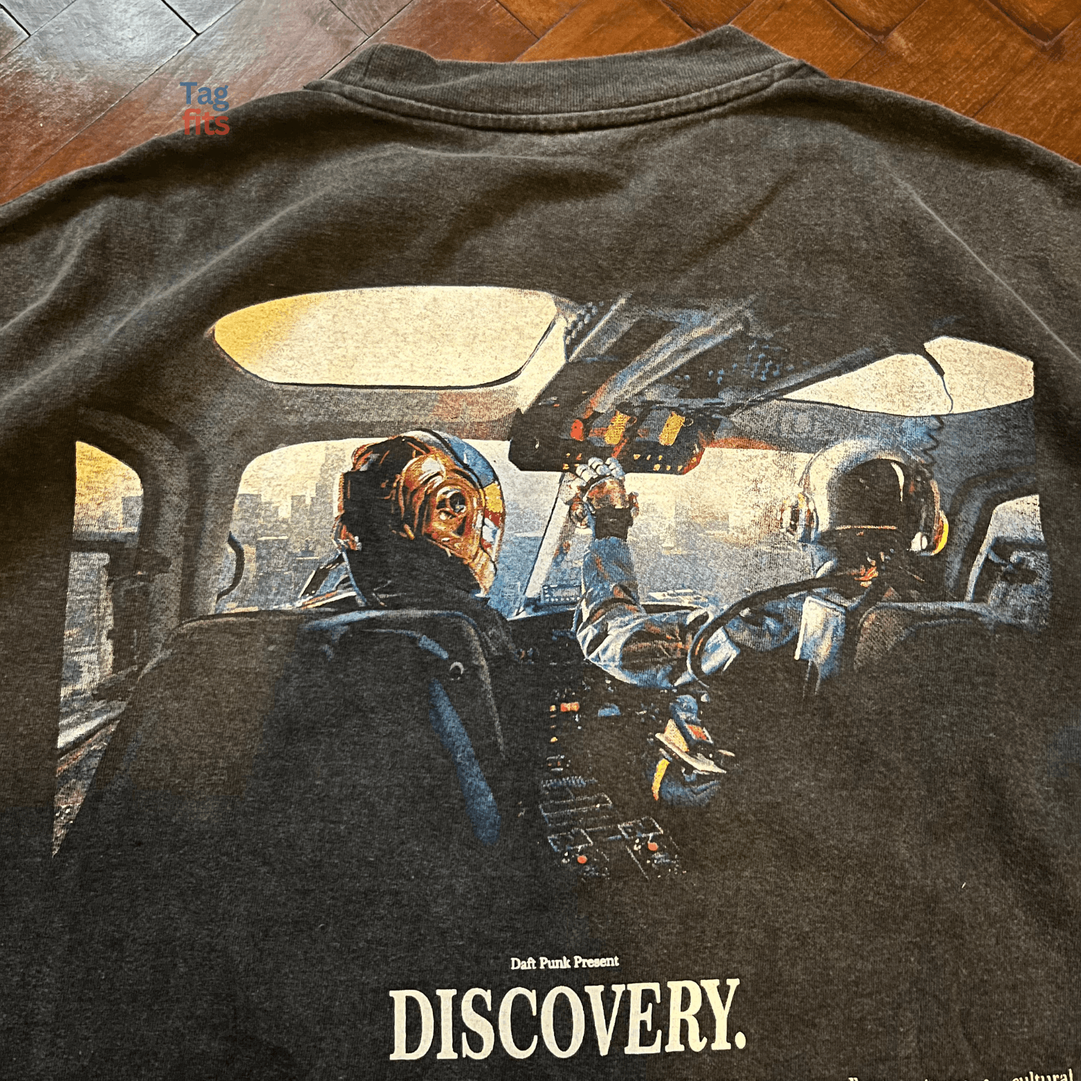 Band Tees × Vintage *Very Rare* Daft Punk Discovery Boot Tee 𖠌 Size US L / EU 52-54 / 3 - 6 Thumbnail