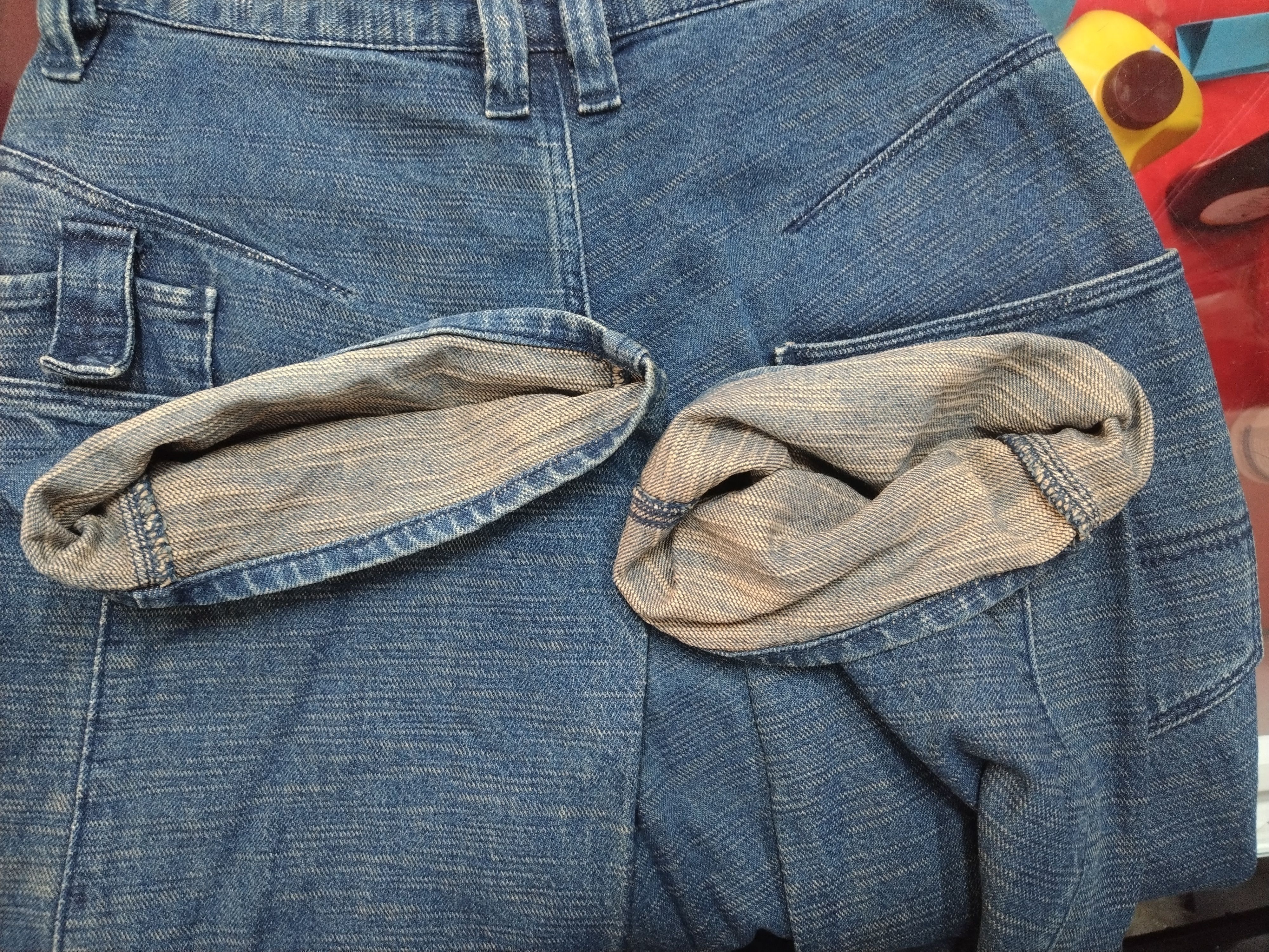 Mossimo Baggy vtg Mossimo Sport Jeans nice design straight cut loose Size 27" / US 4 / IT 40 - 15 Thumbnail