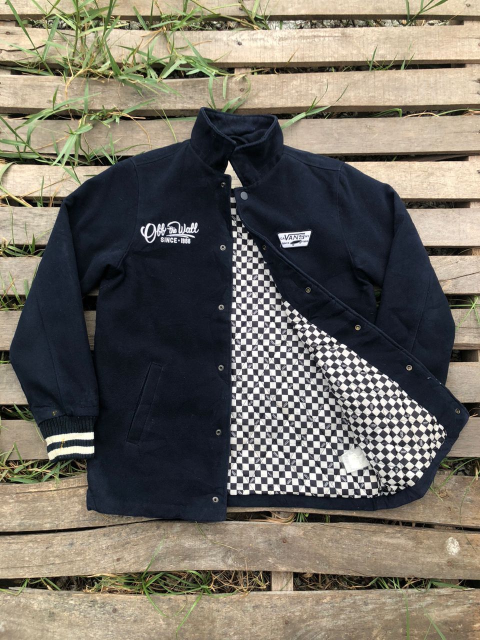 Vans Vans Skateboard Checkerboard Baseball Jacket Size US S / EU 44-46 / 1 - 1 Thumbnail