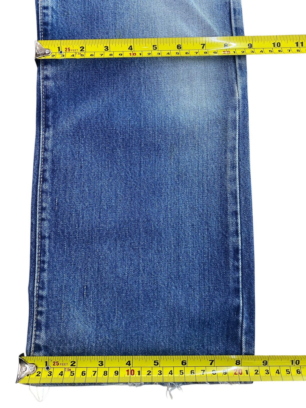 Big John Big John Faded Blue Style Wide Leg Jeans Raw Hem Size US 30 / EU 46 - 6 Thumbnail