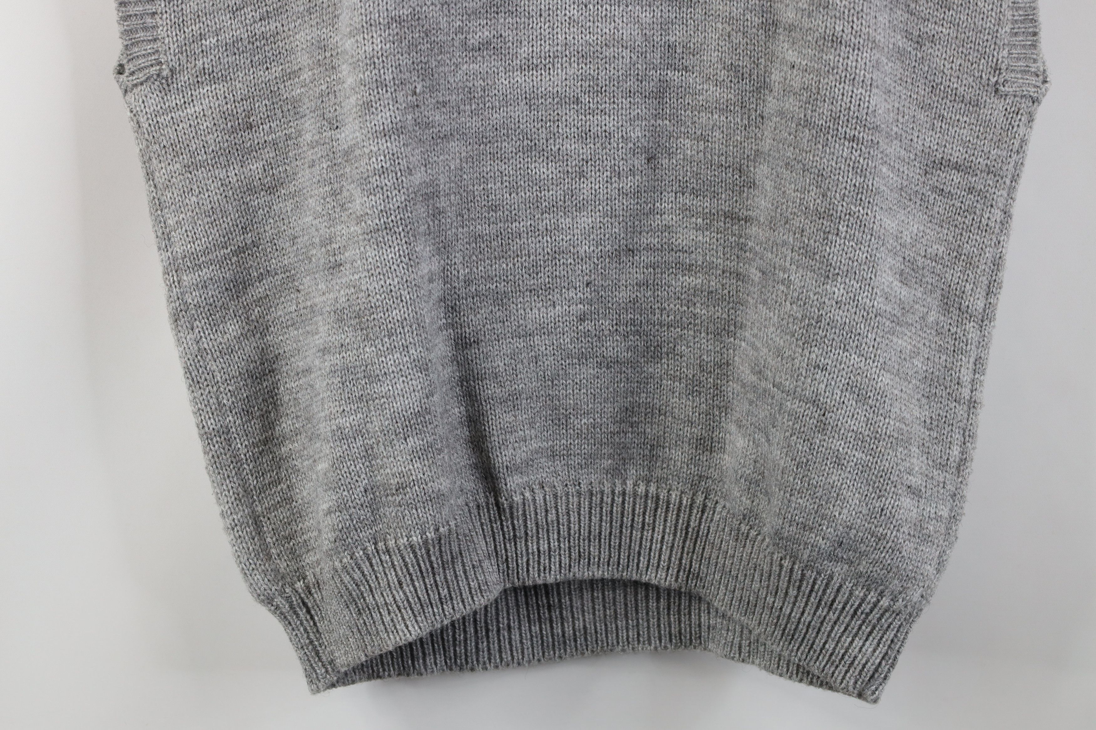 Vintage Vintage 70s Streetwear Wool Blend Knit Flower Sweater Vest Size L / US 10 / IT 46 - 10 Thumbnail