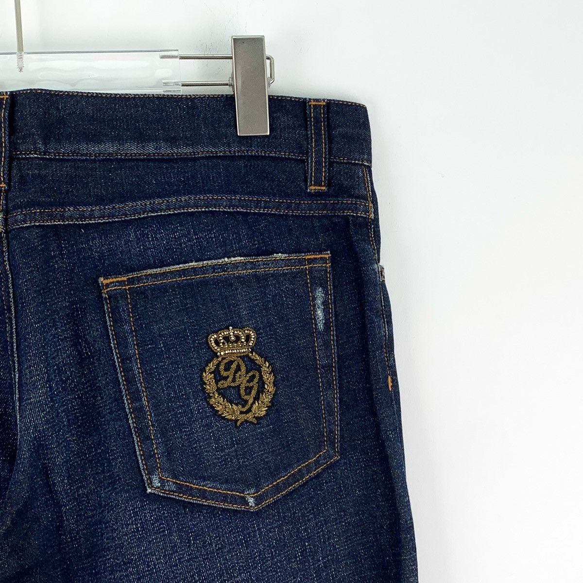 Dolce & Gabbana Dolce Gabbana Dark Blue Cotton Denim Pants K26WX Size US 36 / EU 52 - 5 Thumbnail