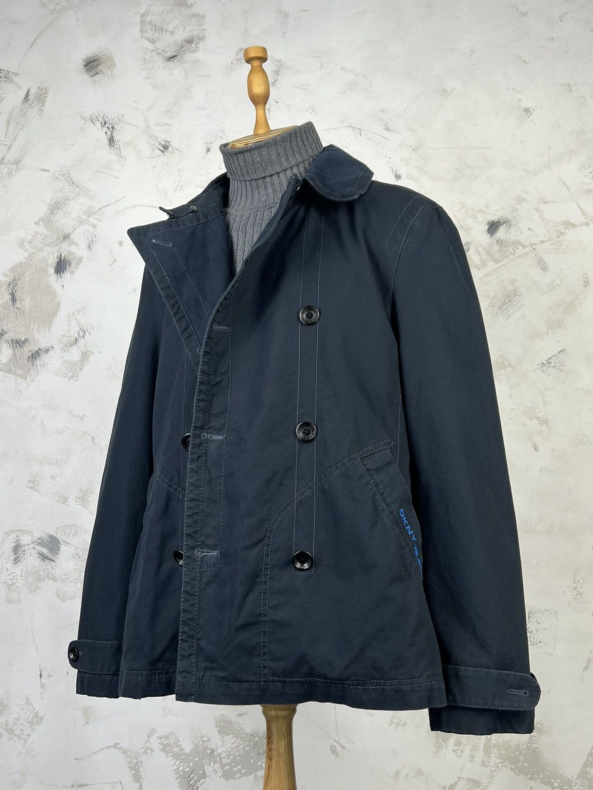 DKNY DKNY Jeans Double Breasted Coat Jacket Size M - L Size US L / EU 52-54 / 3 - 1 Thumbnail