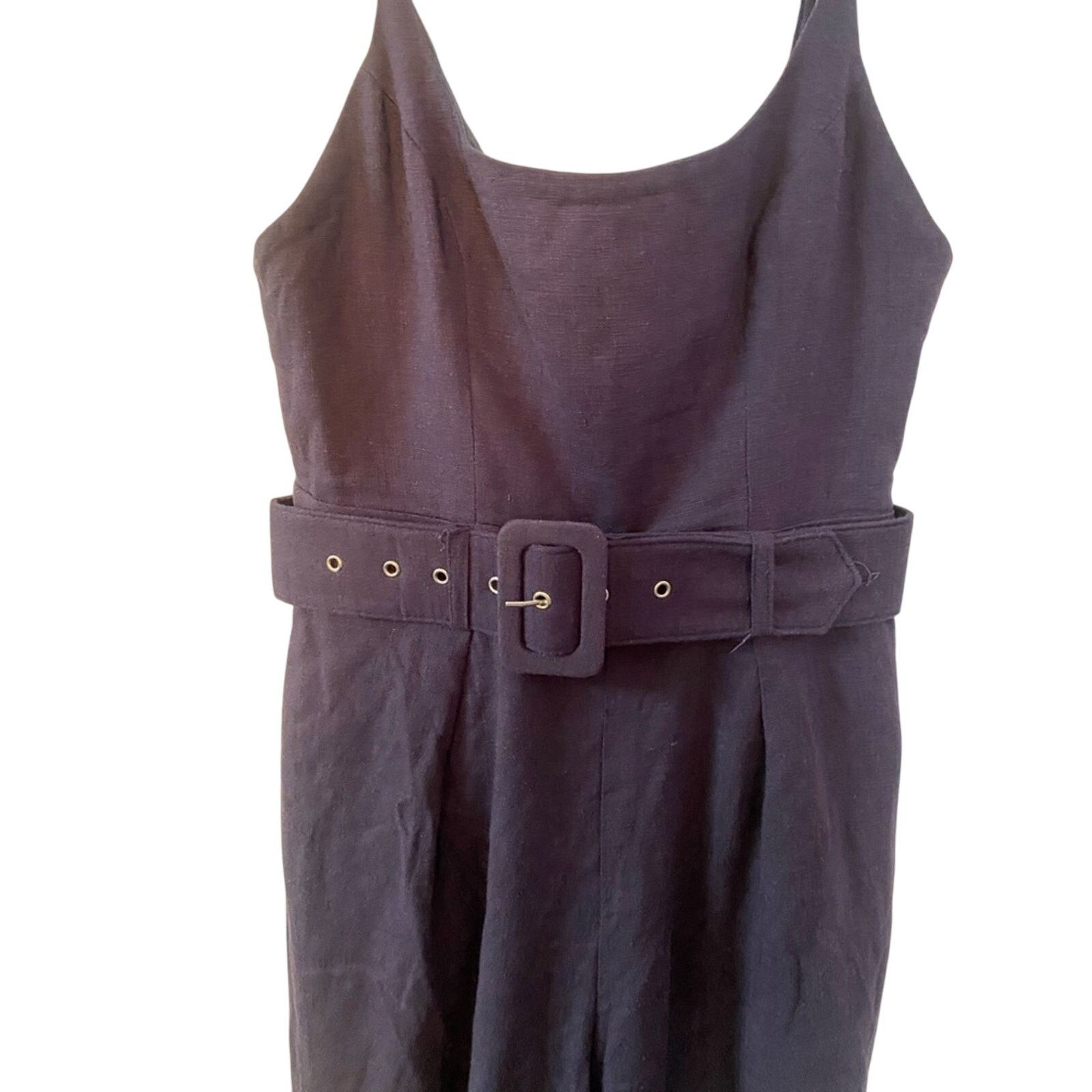 Other Here Comes The Sun CUFFED HEM BELTED JUMPSUIT NAVY XS Size 26" / US 2 / IT 38 - 6 Thumbnail