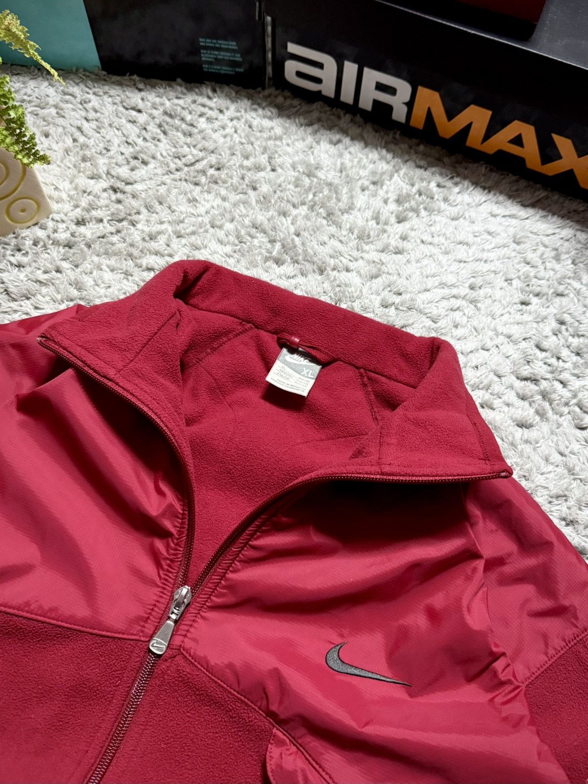 Nike 00s Nike Fleece Jacket Retro Hoodie Swoosh Vintage Size US XL / EU 56 / 4 - 11 Thumbnail