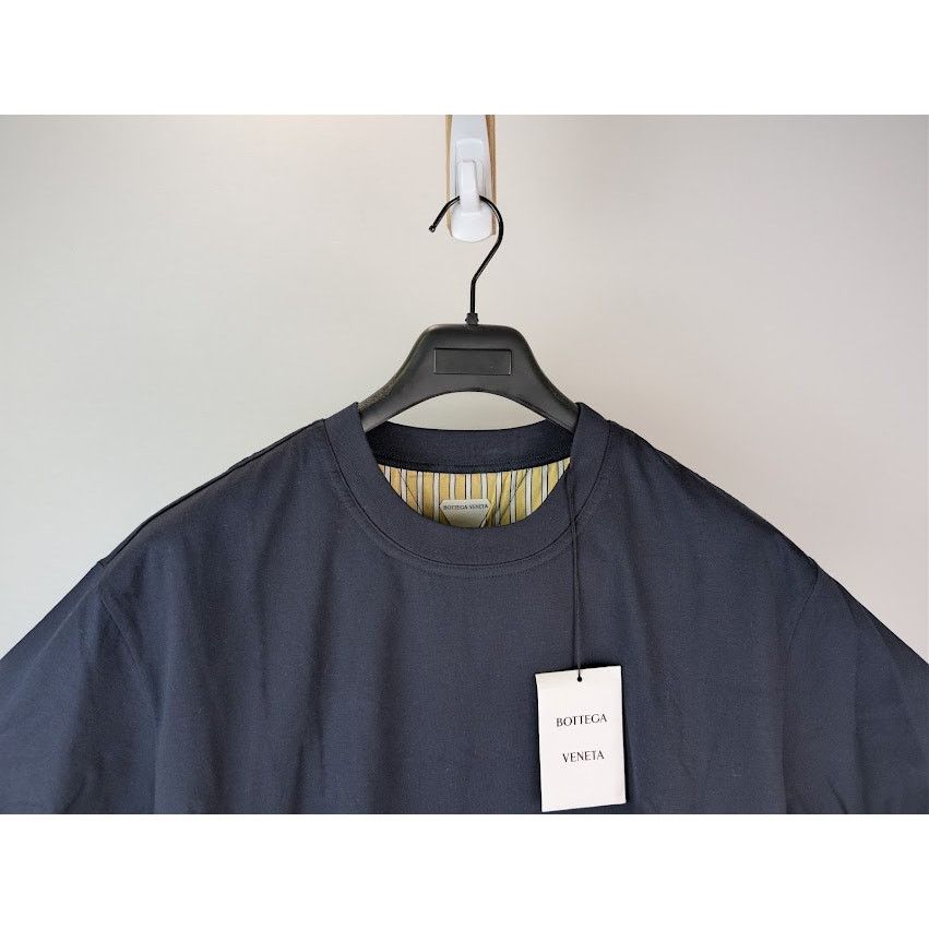 Bottega Veneta o1rshd1 Double Layer Cotton jersey T-Shirt Navy Blue/Yellow Size US XS / EU 42 / 0 - 3 Thumbnail