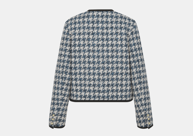 Dior o1w1db10326 511V58 Cropped Jacket in Blue/White Size L / US 10 / IT 46 - 2 Thumbnail