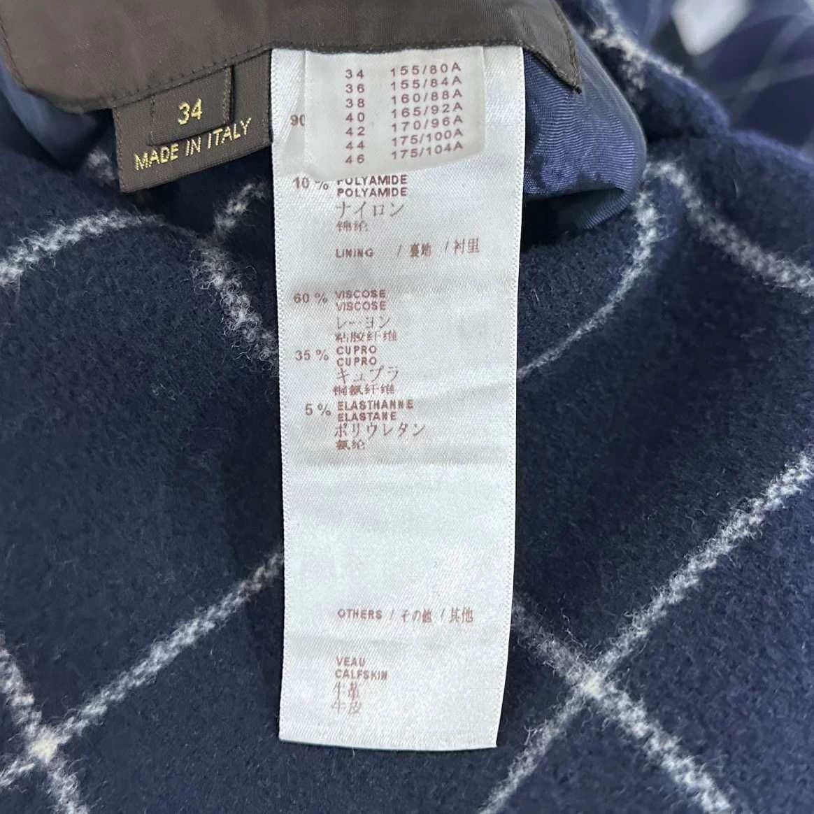 Louis Vuitton Reversible plaid wool coat with belt, LV/Louis Vuitton Size XXS / US 00 / IT 34 - 7 Thumbnail