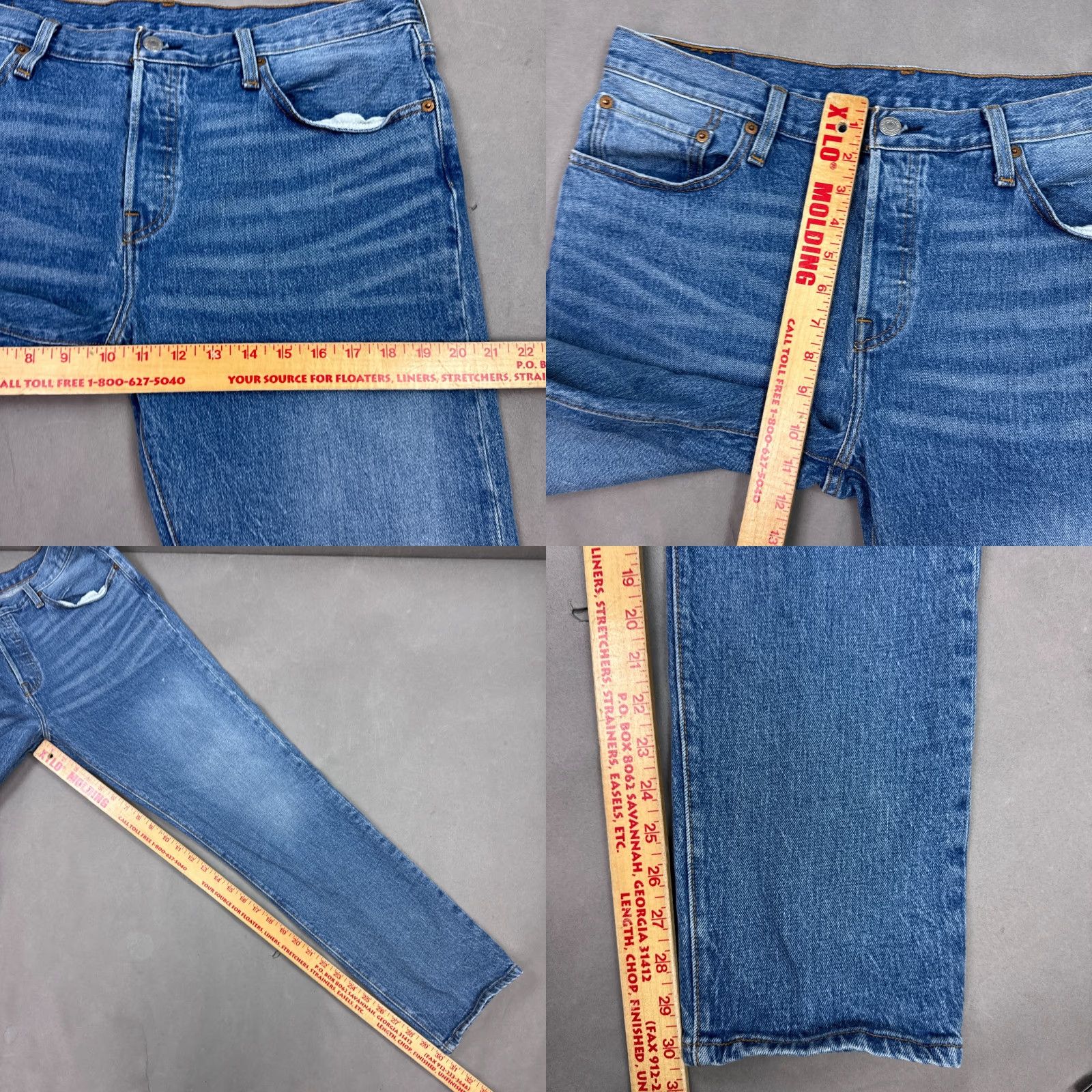 Levi's VINTAGE Levi's 501 Jeans Women Blue High Rise Denim Pant Button Fly 35x30 501 CT Series Womens Jeans Size 24" / US 00 / IT 34 - 9 Thumbnail
