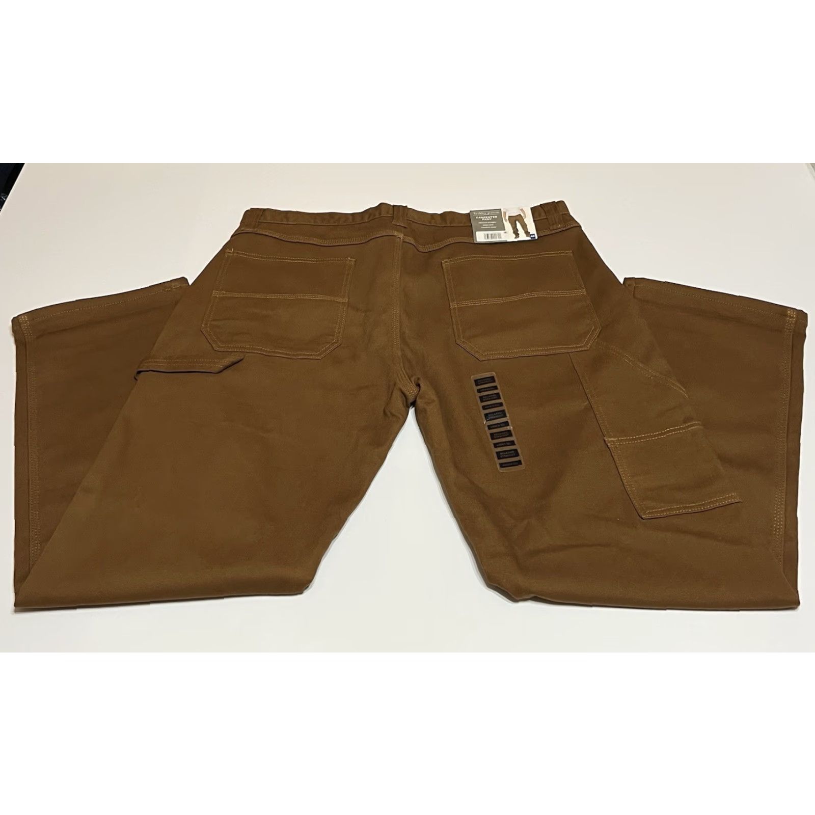Vintage Berkley Jensen Carpenter Pants Men 38x32 Brown Fleece Lined NWT Casual Travel 5-Pocket Relaxed Straight Size US 38 / EU 54 - 2 Thumbnail