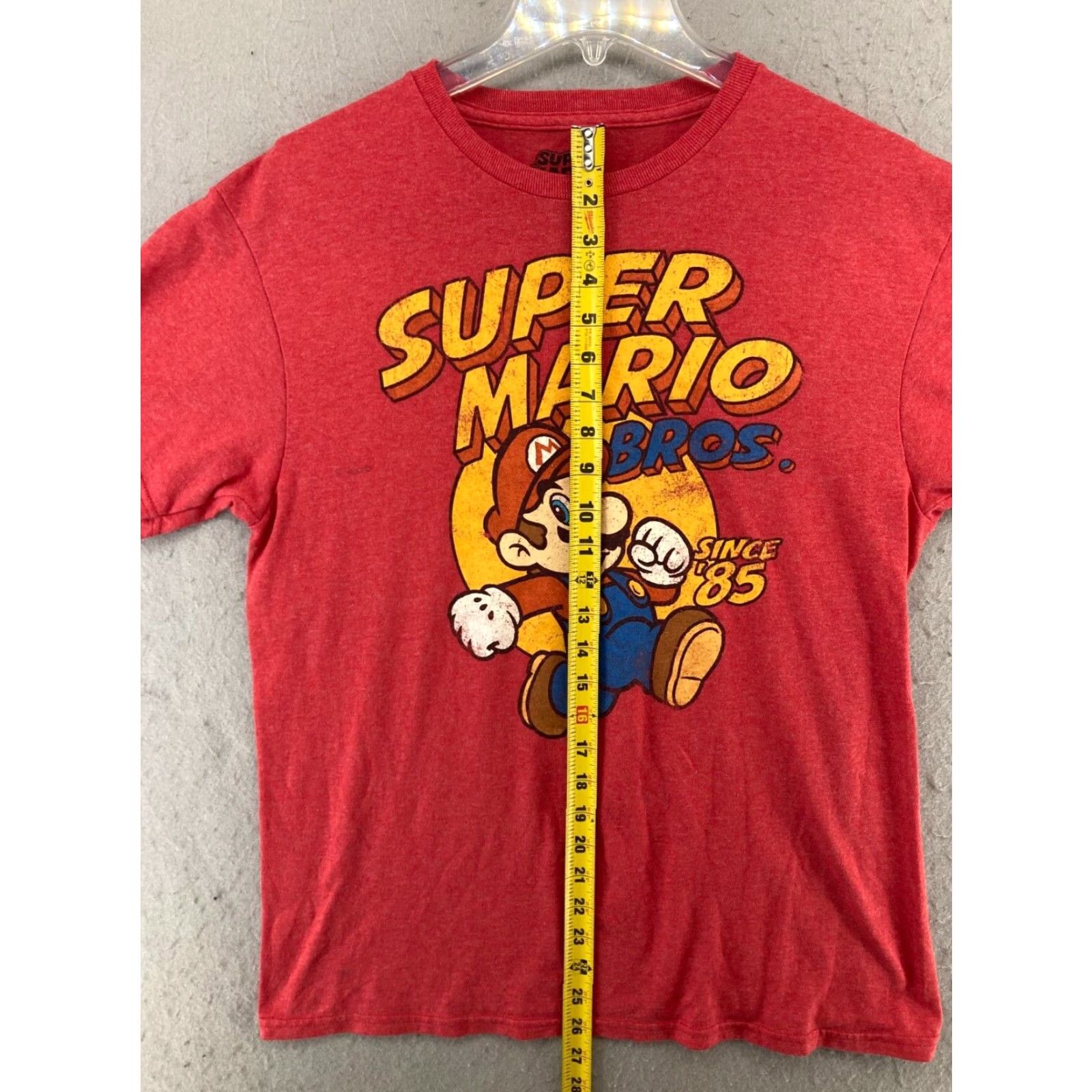 Nintendo Super Mario Mens TShirt Classic Shirt M Red Nintendo Mario Crew Neck Cotton Blend Jersey Short Sleeve 90s Theme Mens Size US M / EU 48-50 / 2 - 4 Thumbnail