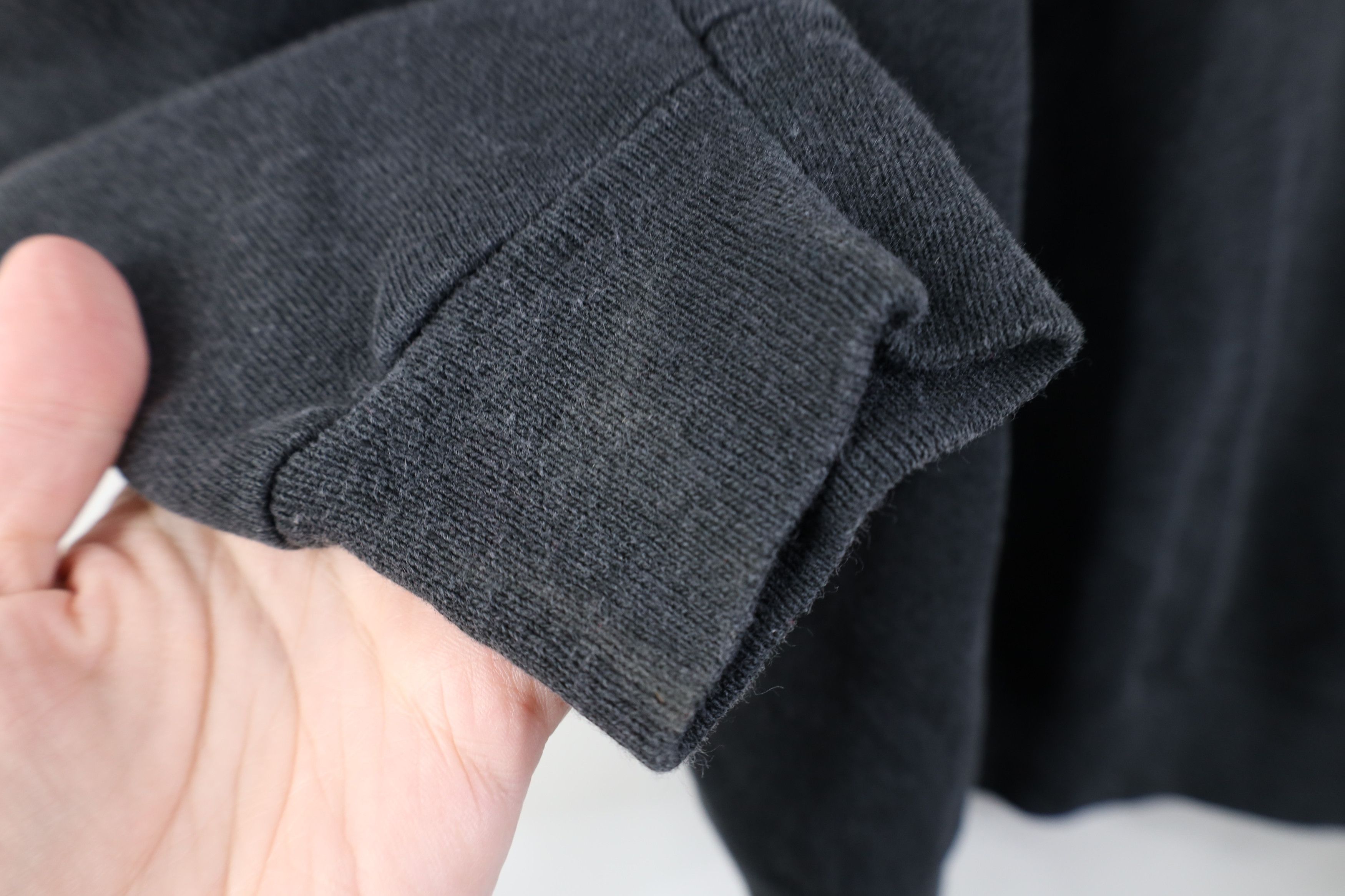 Vintage Vintage 90s Streetwear Faded Blank Crewneck Sweatshirt Black Size L / US 10 / IT 46 - 6 Thumbnail