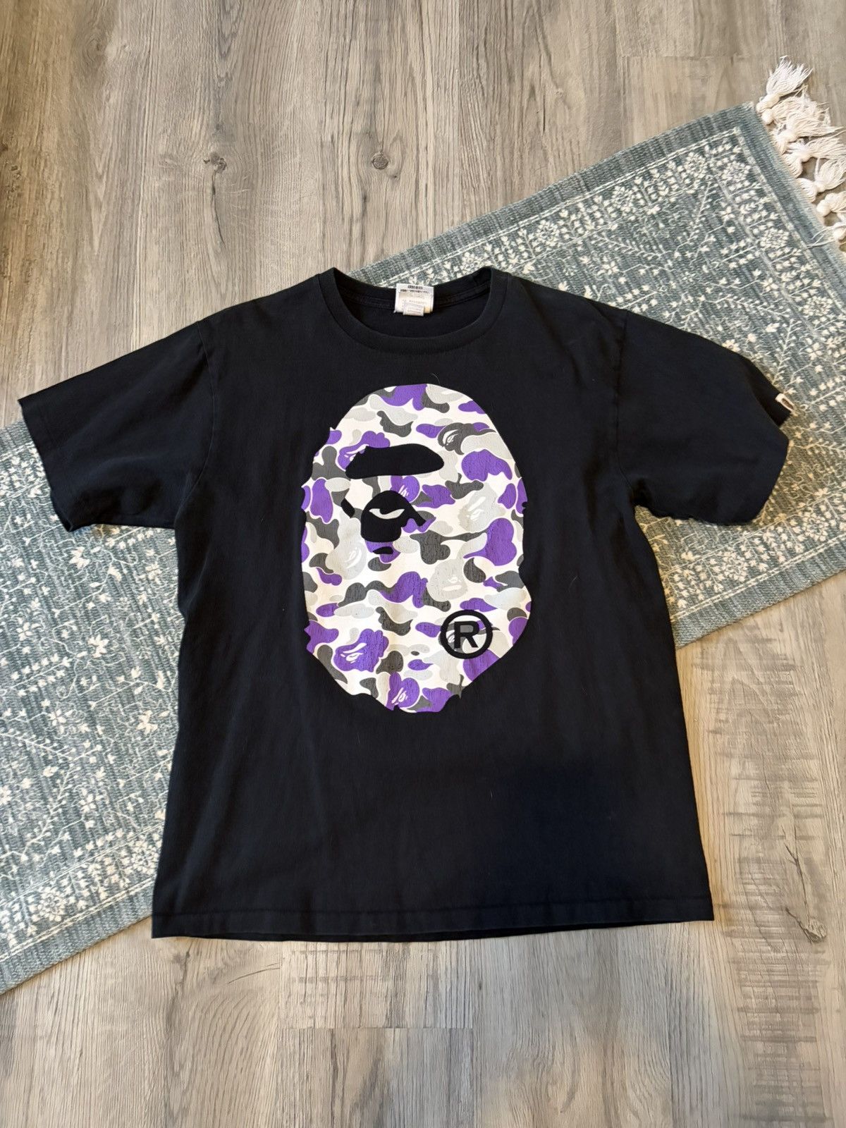 Bape Purple Camo Ape head tshirt Size US L / EU 52-54 / 3 - 1 Thumbnail