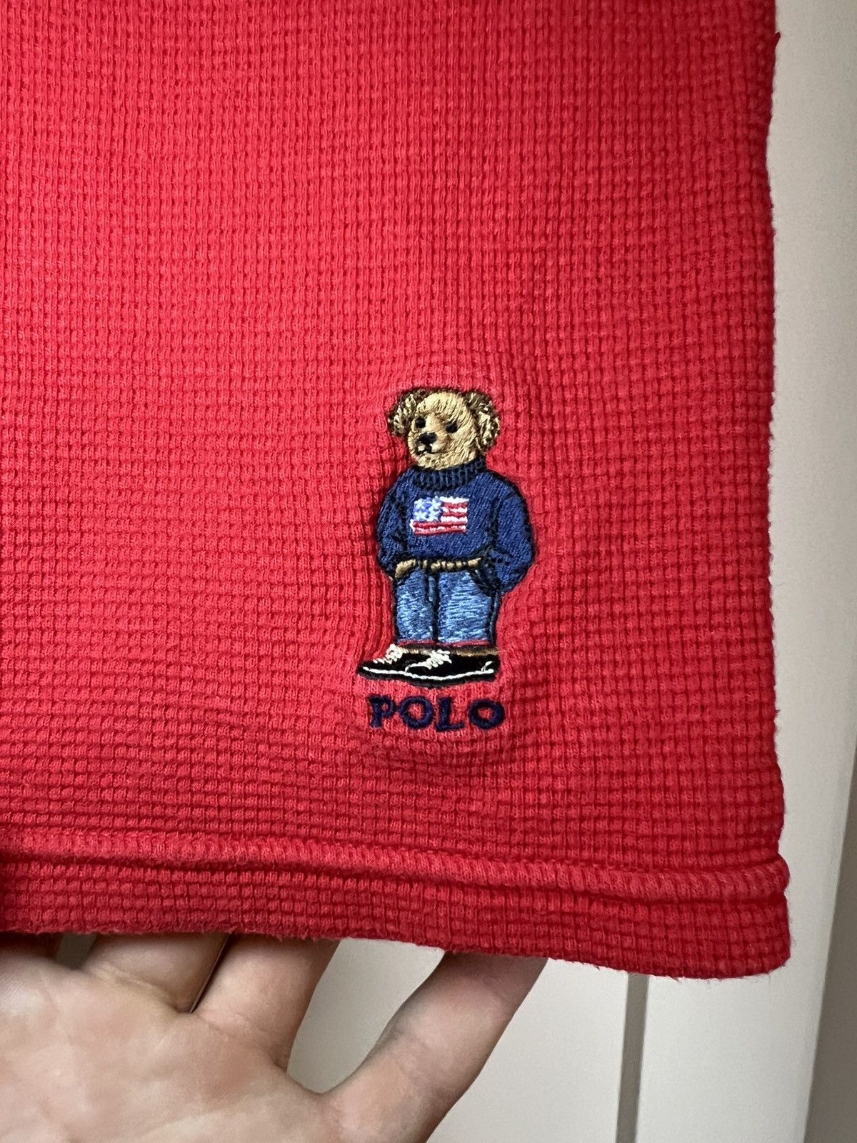 Polo Ralph Lauren Vintage Polo Ralph Lauren bear embroidery thermal longsleeve Size US L / EU 52-54 / 3 - 4 Thumbnail