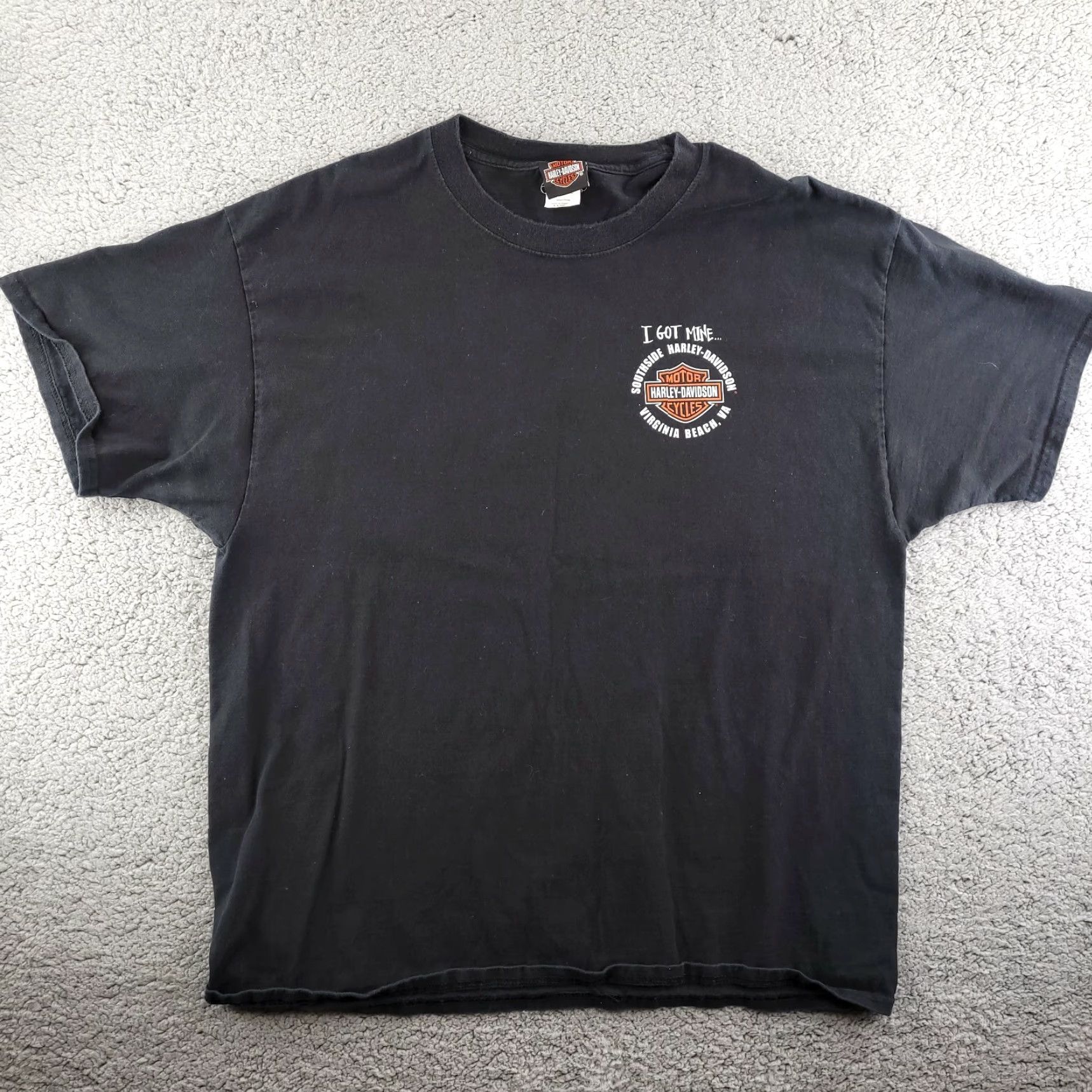 Harley Davidson Harley-Davidson Shirt Men XL Black Short Sleeve Virginia Beach Southside Size US XL / EU 56 / 4 - 4 Thumbnail
